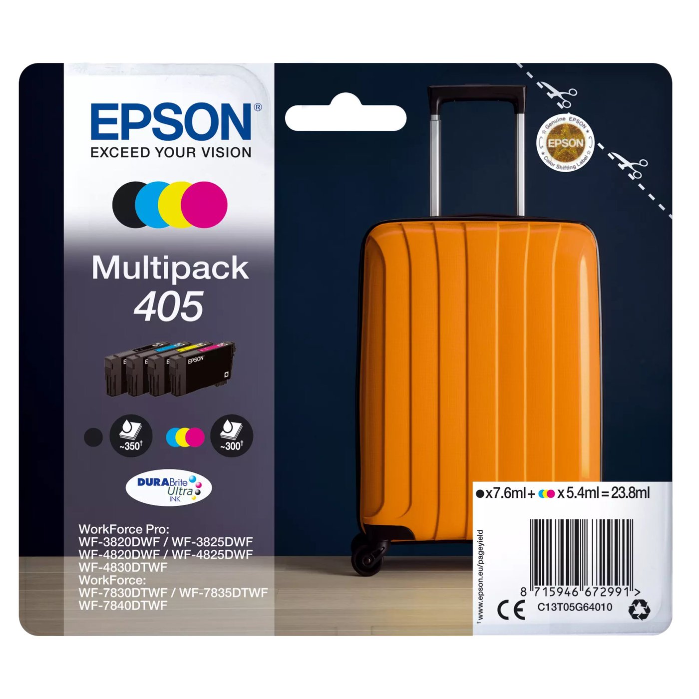 Epson 405 DURABrite Ultra bläckpatroner multipack Standard