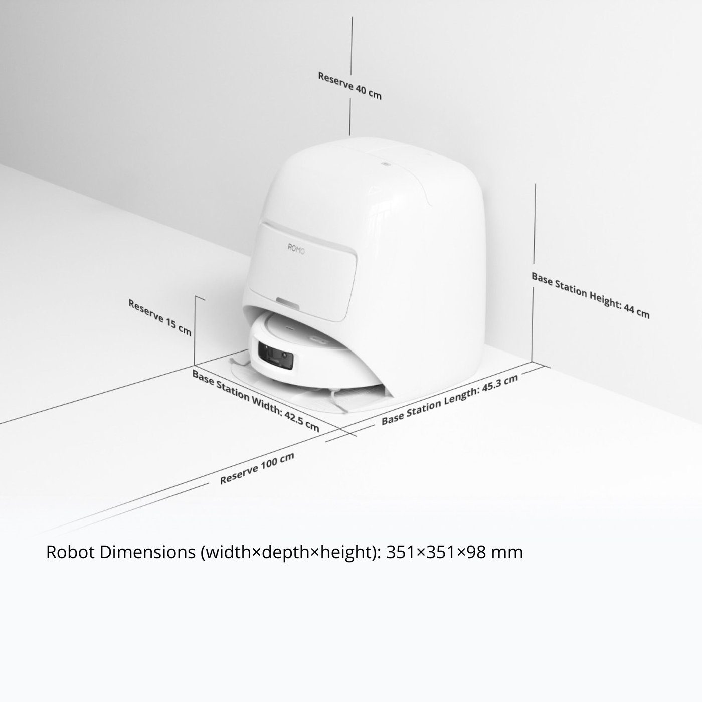 DJI ROMO S – Robotdammsugare och mopp med 3D LiDAR Water Tank Version