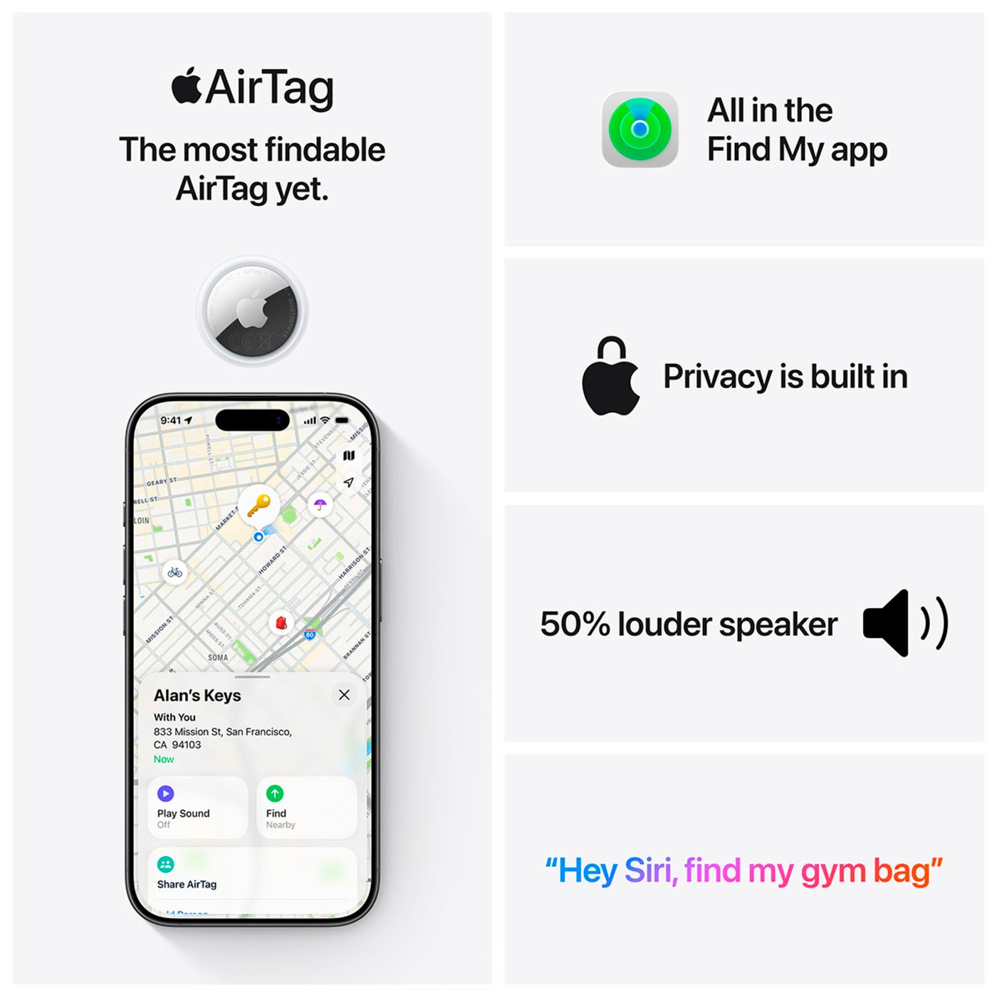 Apple AirTag 2:a gen. 4-pack