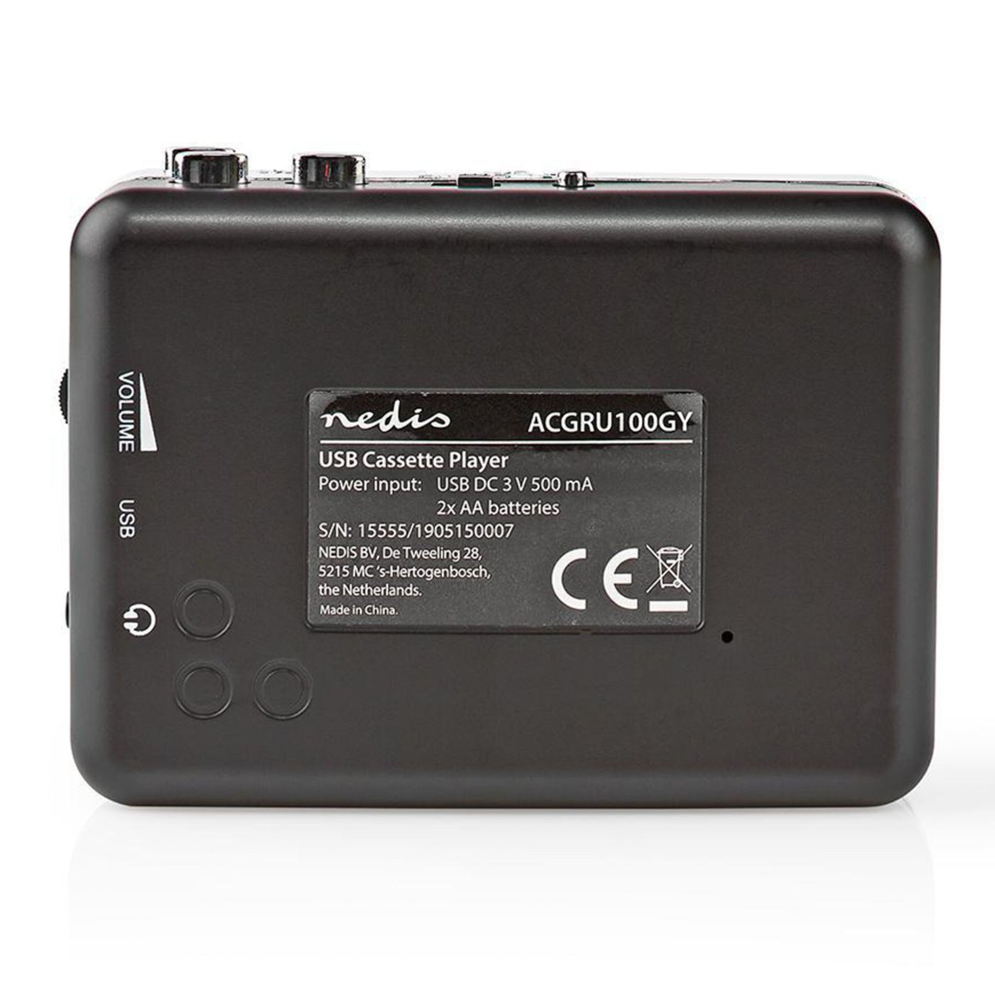 Nedis Kassett till MP3-omvandlare, bärbar Grå