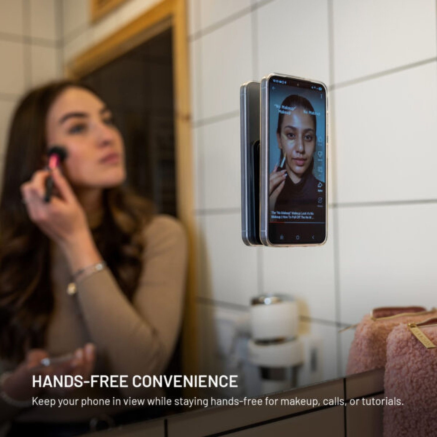 Fixed MagMate MagSafe sugkoppshållare med magnetfäste Rosa