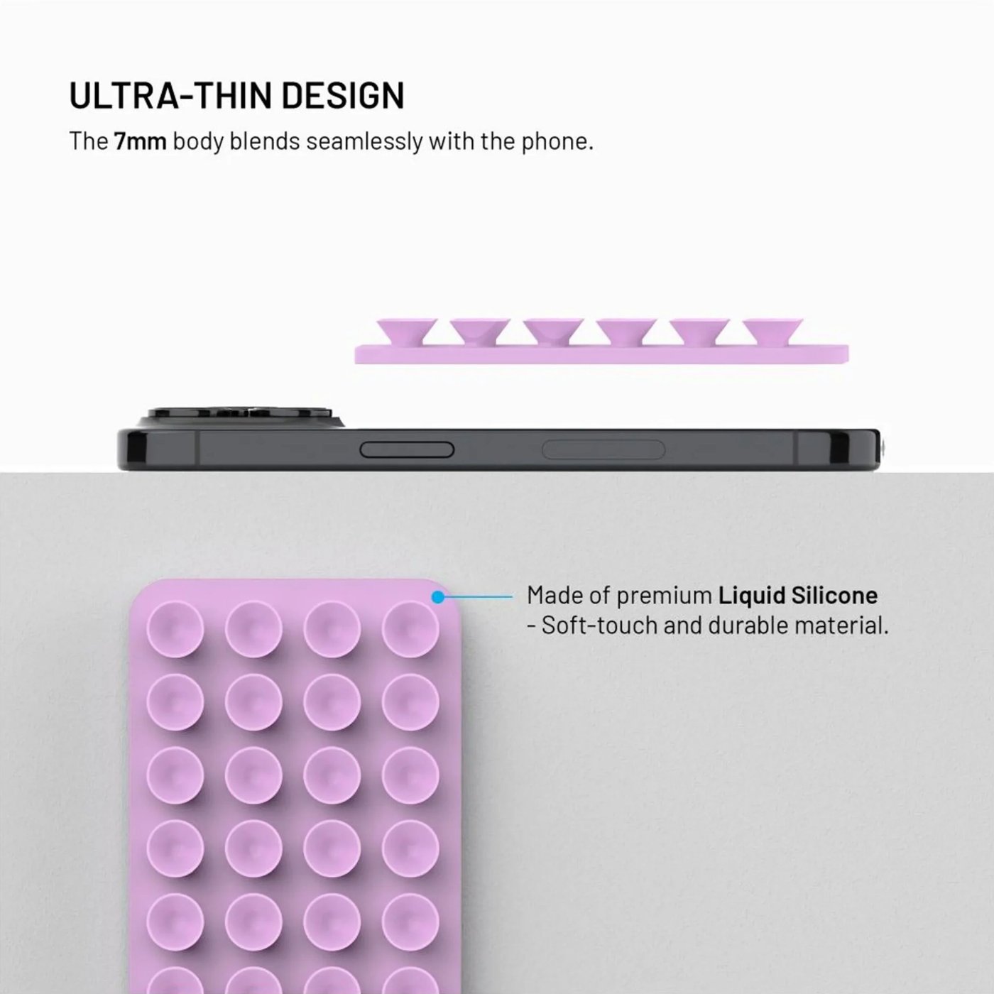 Fixed MagMate MagSafe sugkoppshållare med magnetfäste Rosa