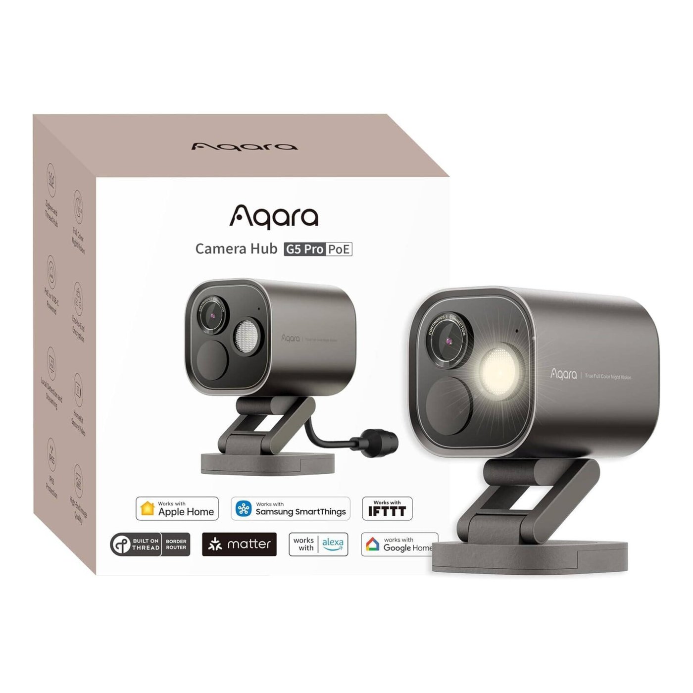 Aqara Camera Hub G5 Pro (PoE) – Övervakningskamera med inbyggd smart hem-hubb