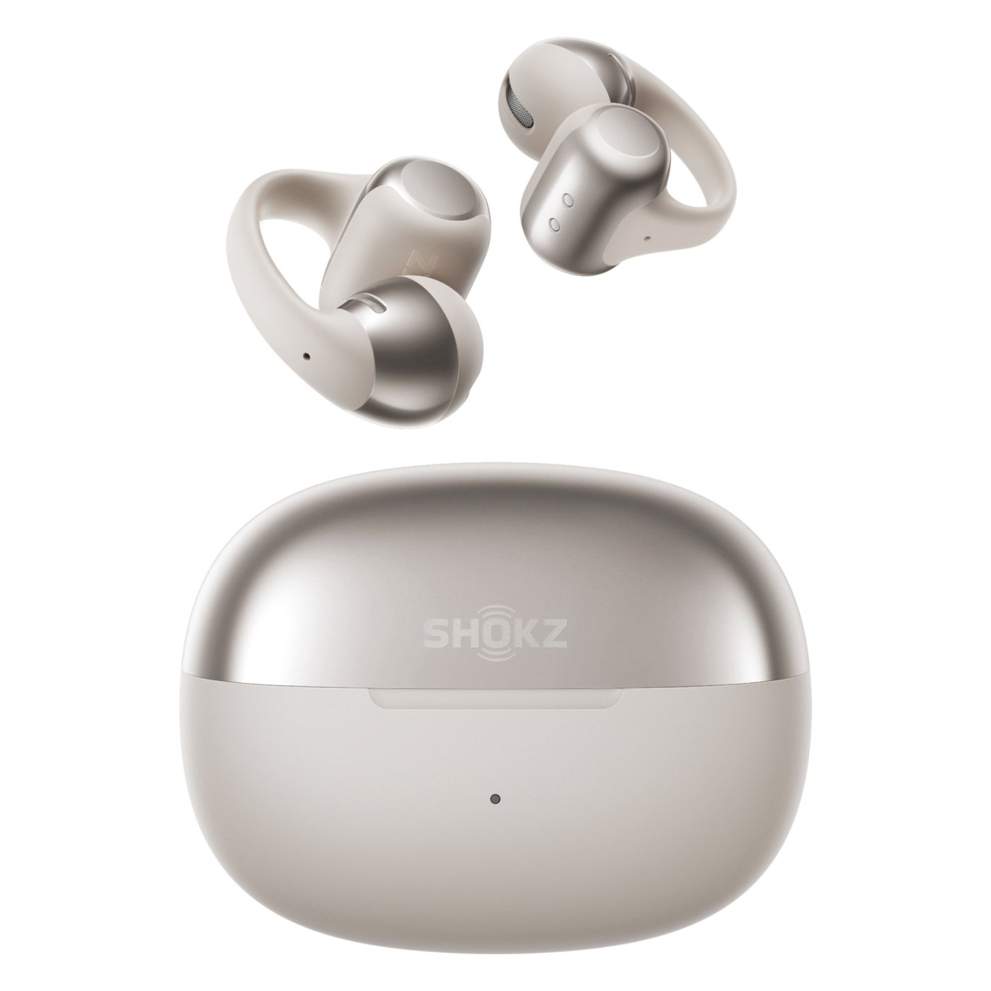 Shokz OpenDots One – Trådlösa öppna clip-on-hörlurar Grå