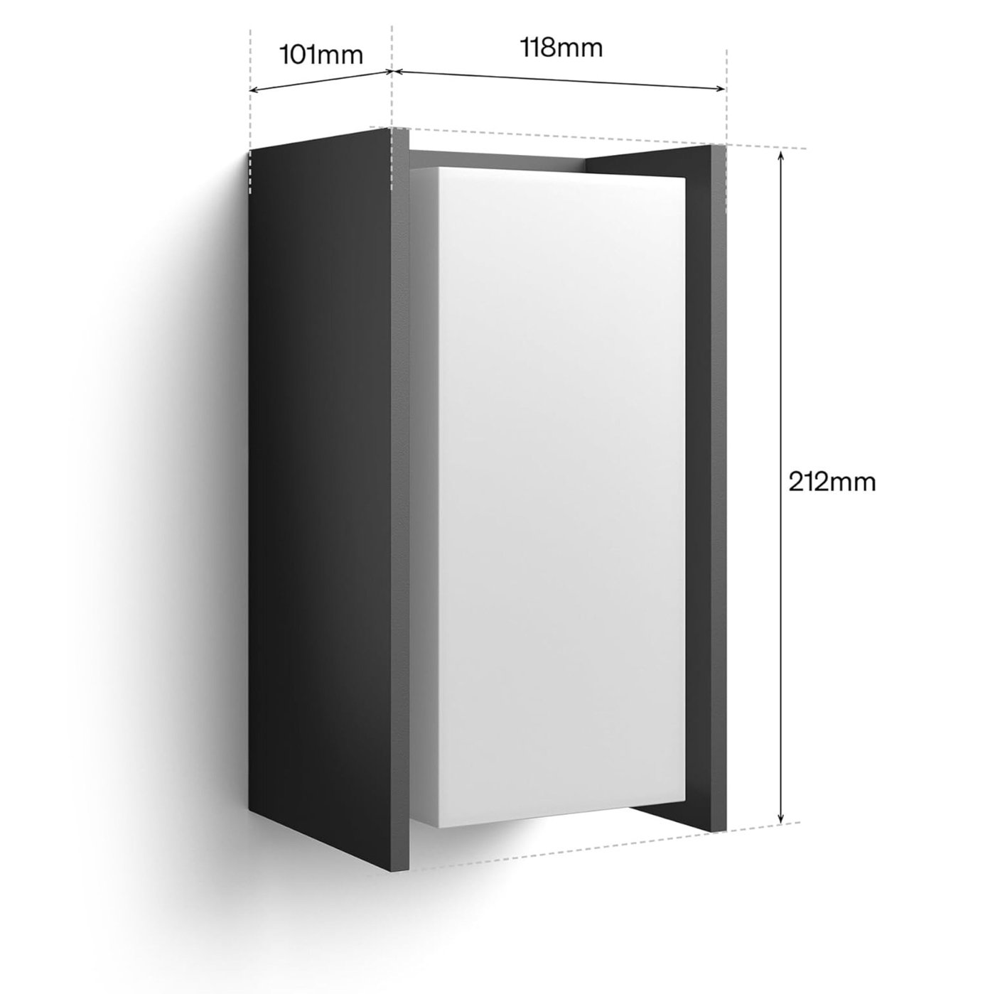 Philips Hue Turaco vegglampe for utendørs bruk Antrasitt