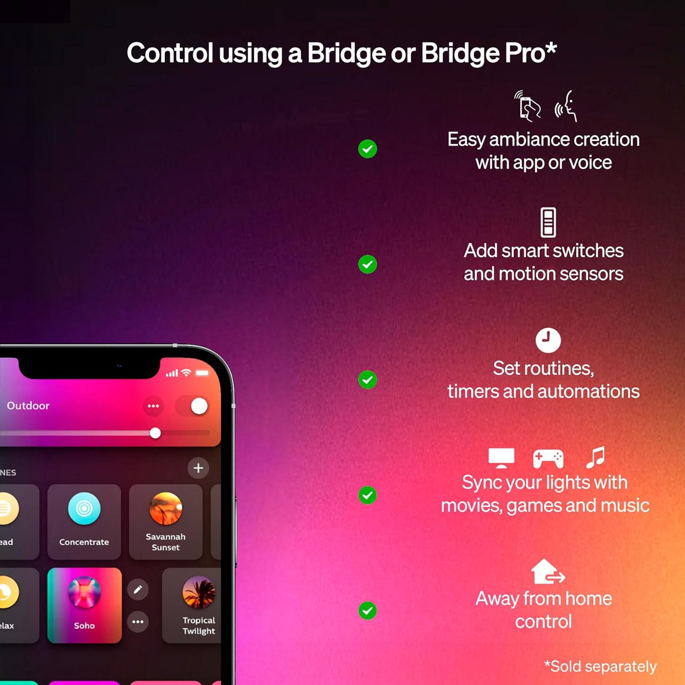 Philips Hue Turaco stolpelampe White and Color Ambiance Antrasitt