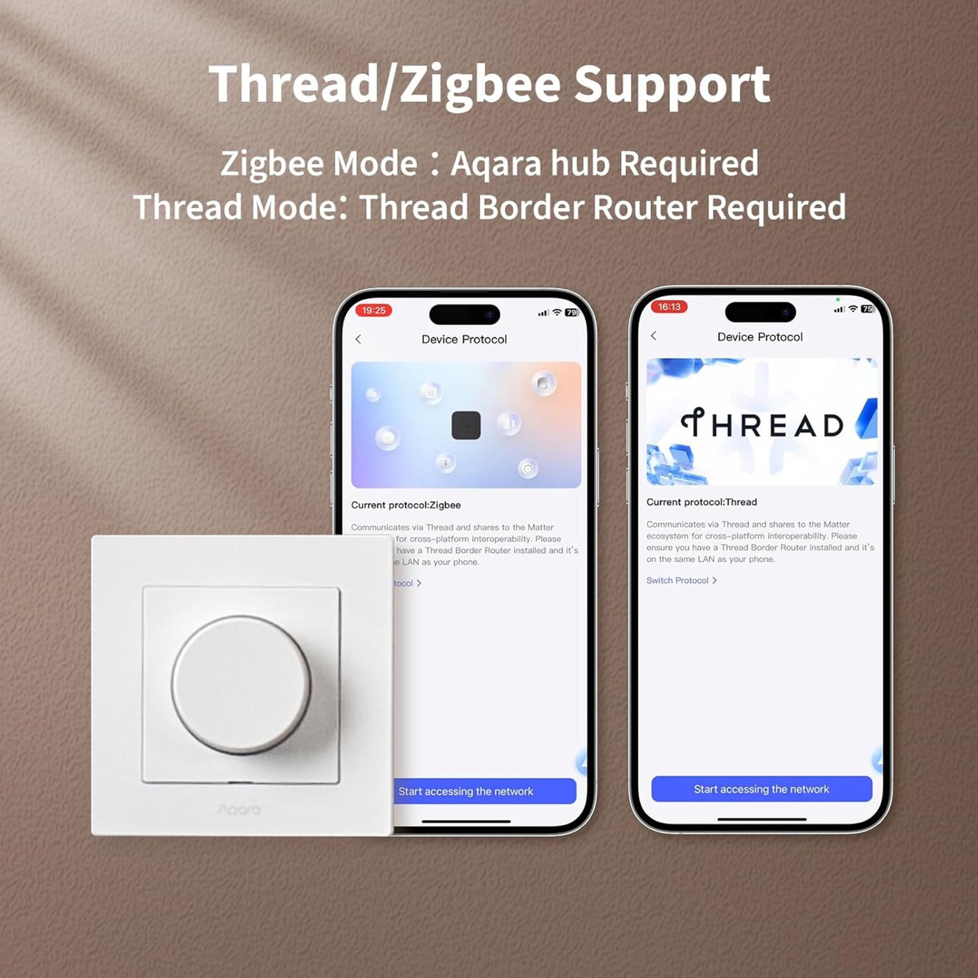 Aqara Dimmer Switch H2 EU – smart dimmer med vridreglage Vit