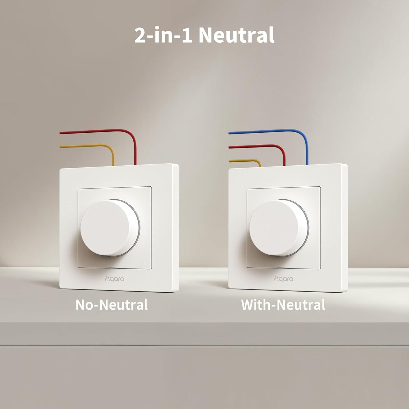 Aqara Dimmer Switch H2 EU – smart dimmer med vridreglage Vit