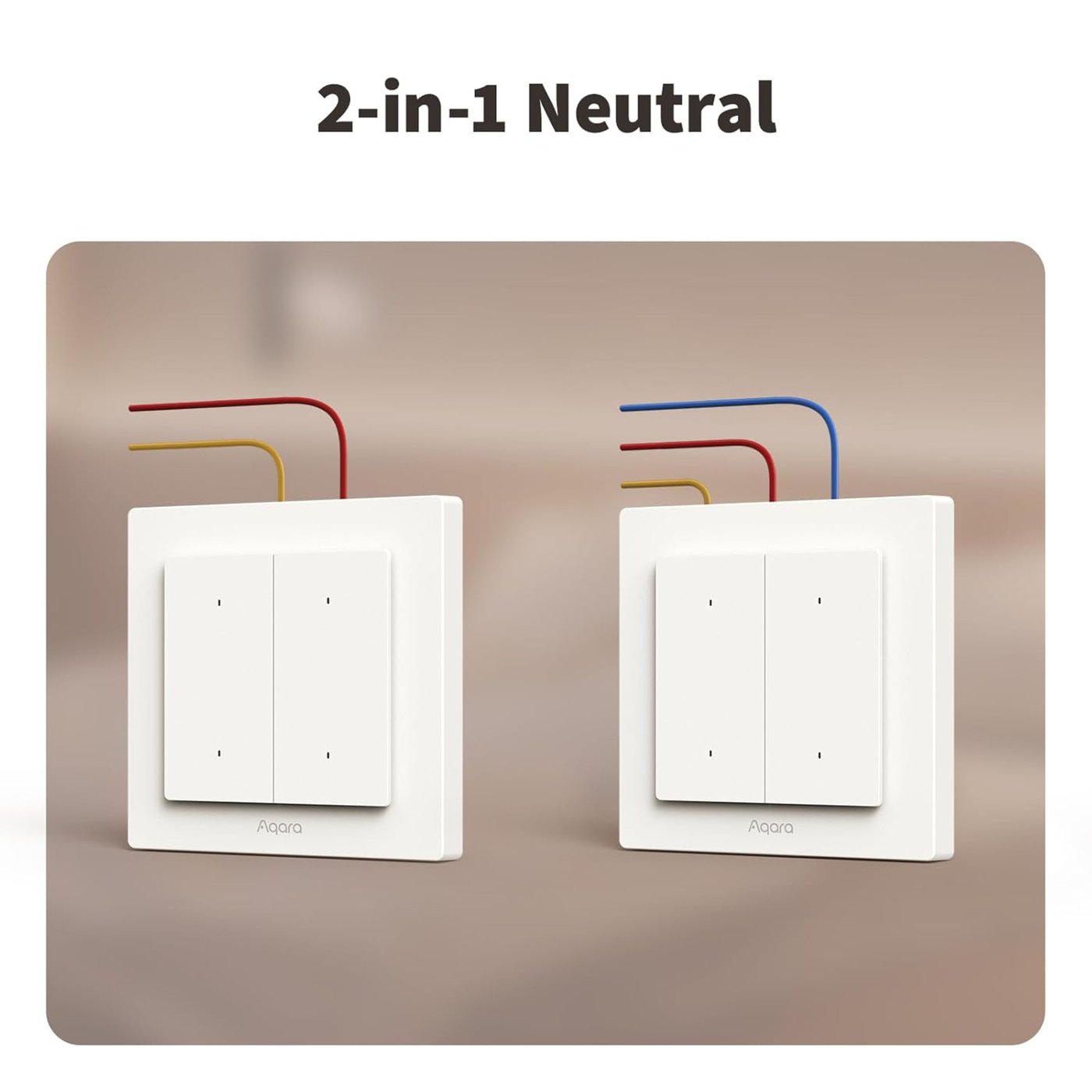 Aqara Light Switch H2 EU – smart strömbrytare med 1 kanal Vit