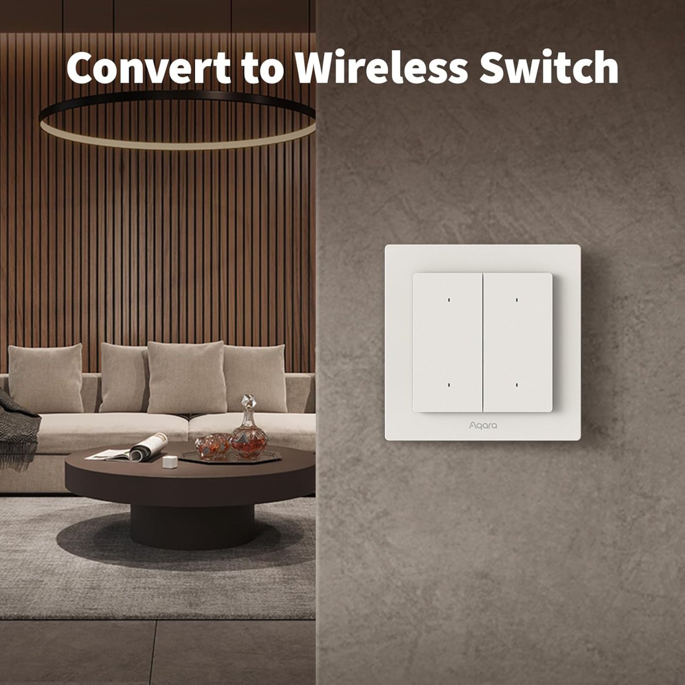 Aqara Light Switch H2 EU – smart strömbrytare med 1 kanal Vit