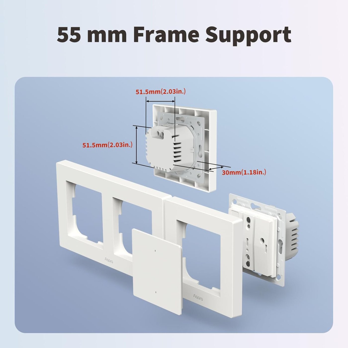 Aqara Light Switch H2 EU – smart strömbrytare med 1 kanal Vit