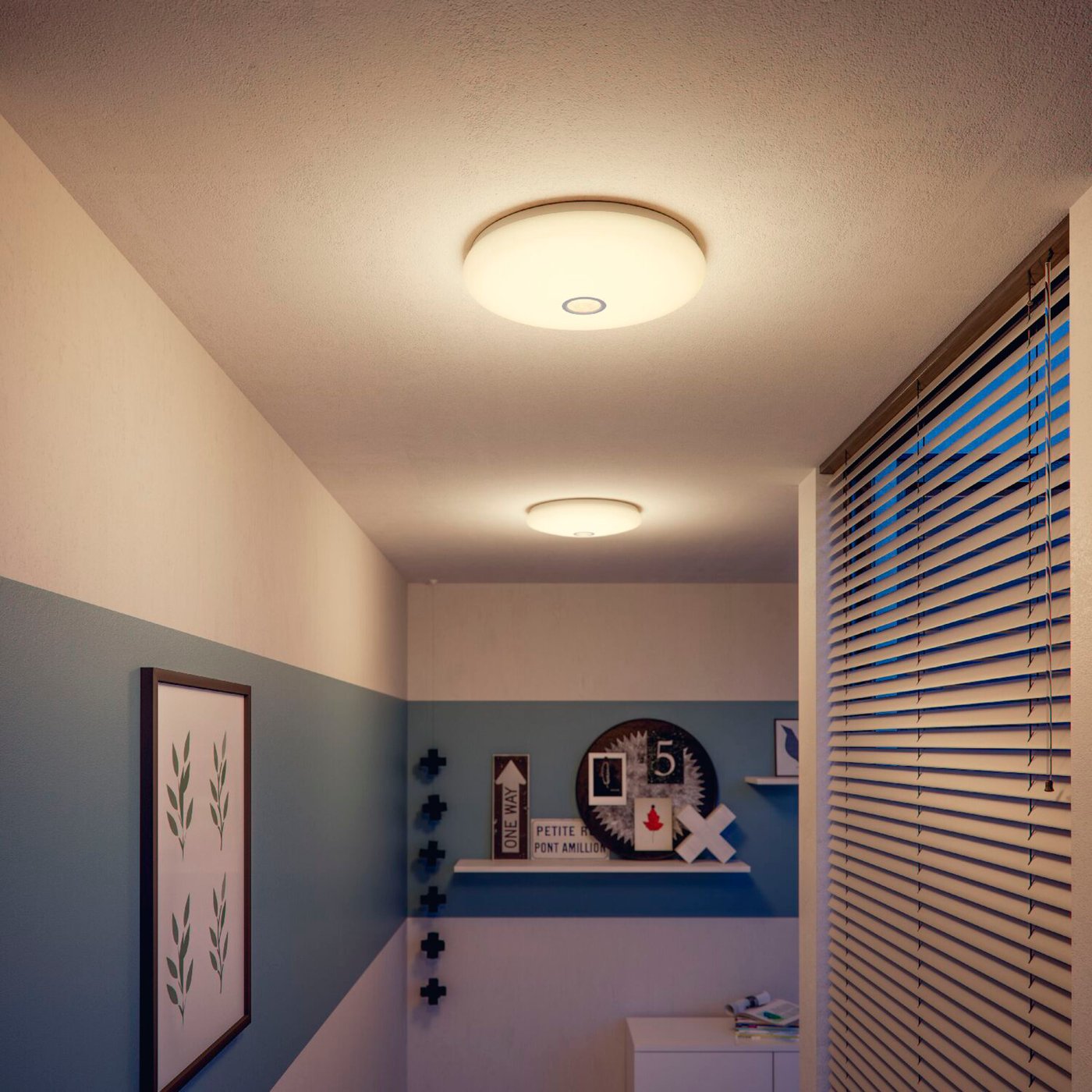 Philips Mauve LED-taklampa med rörelsesensor 16 W Vit