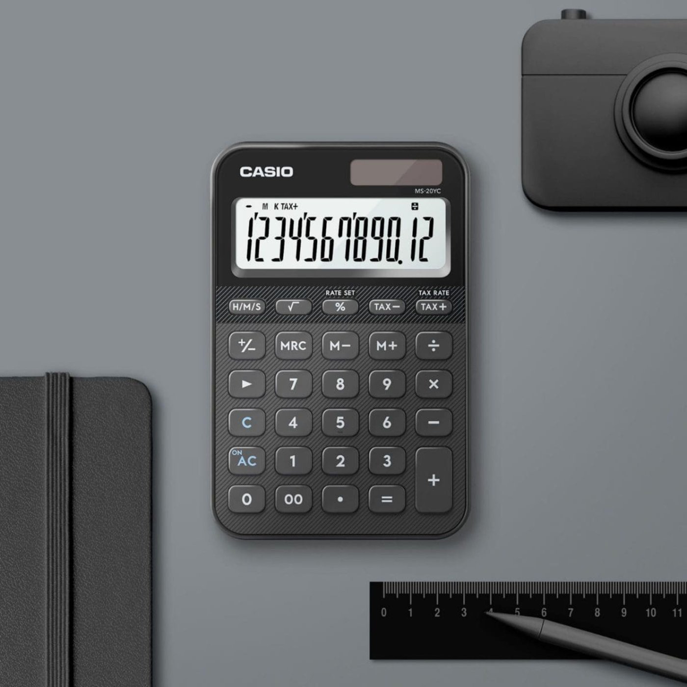 Casio MS-20YC bordskalkylator med 12 siffror Svart