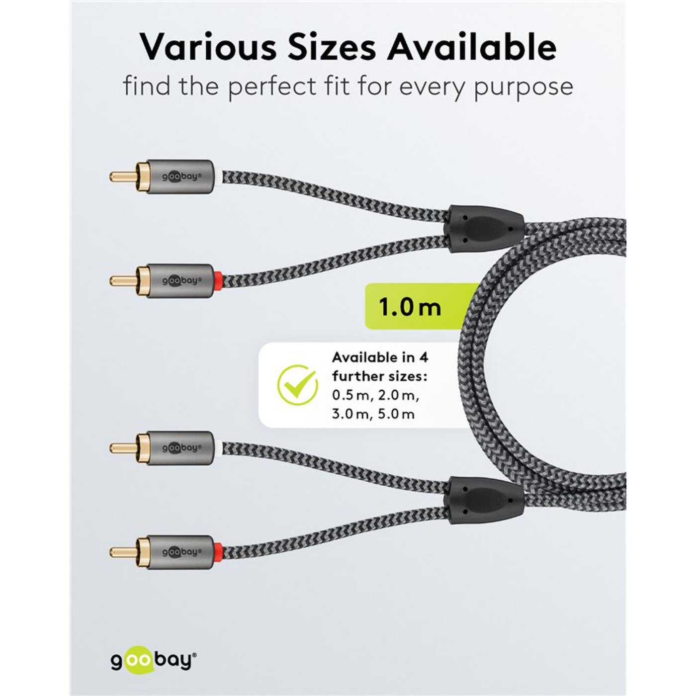 Stereo RCA-kabel 2 m