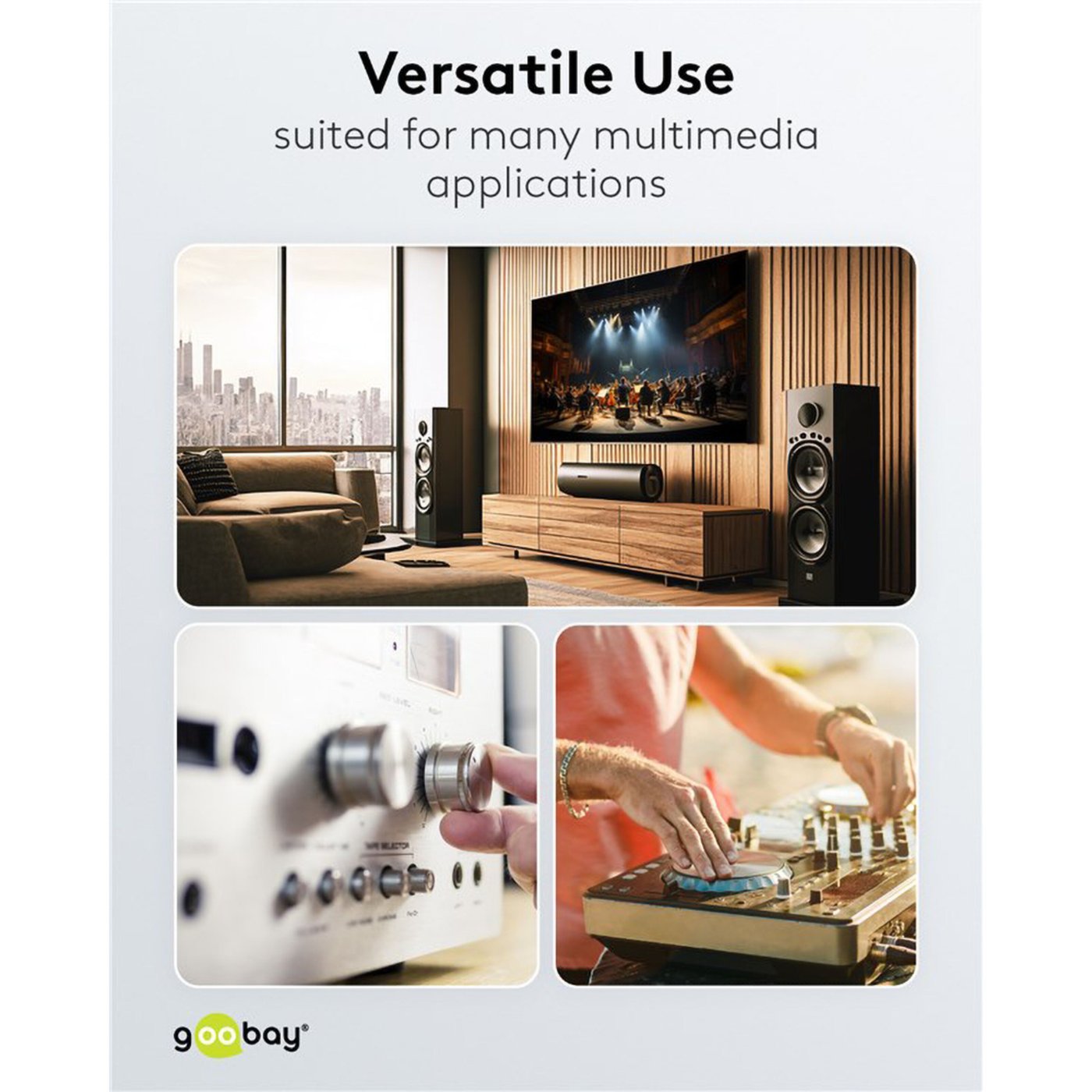 Stereo RCA-kabel 2 m