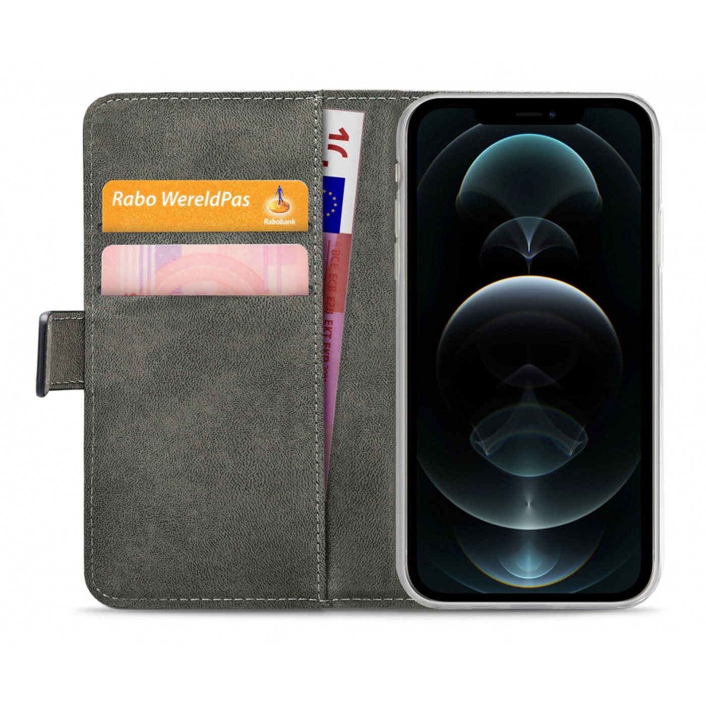 Mobilize Classic Gelly Wallet Book Case – Mobilskal för iPhone 12 Pro Max Svart