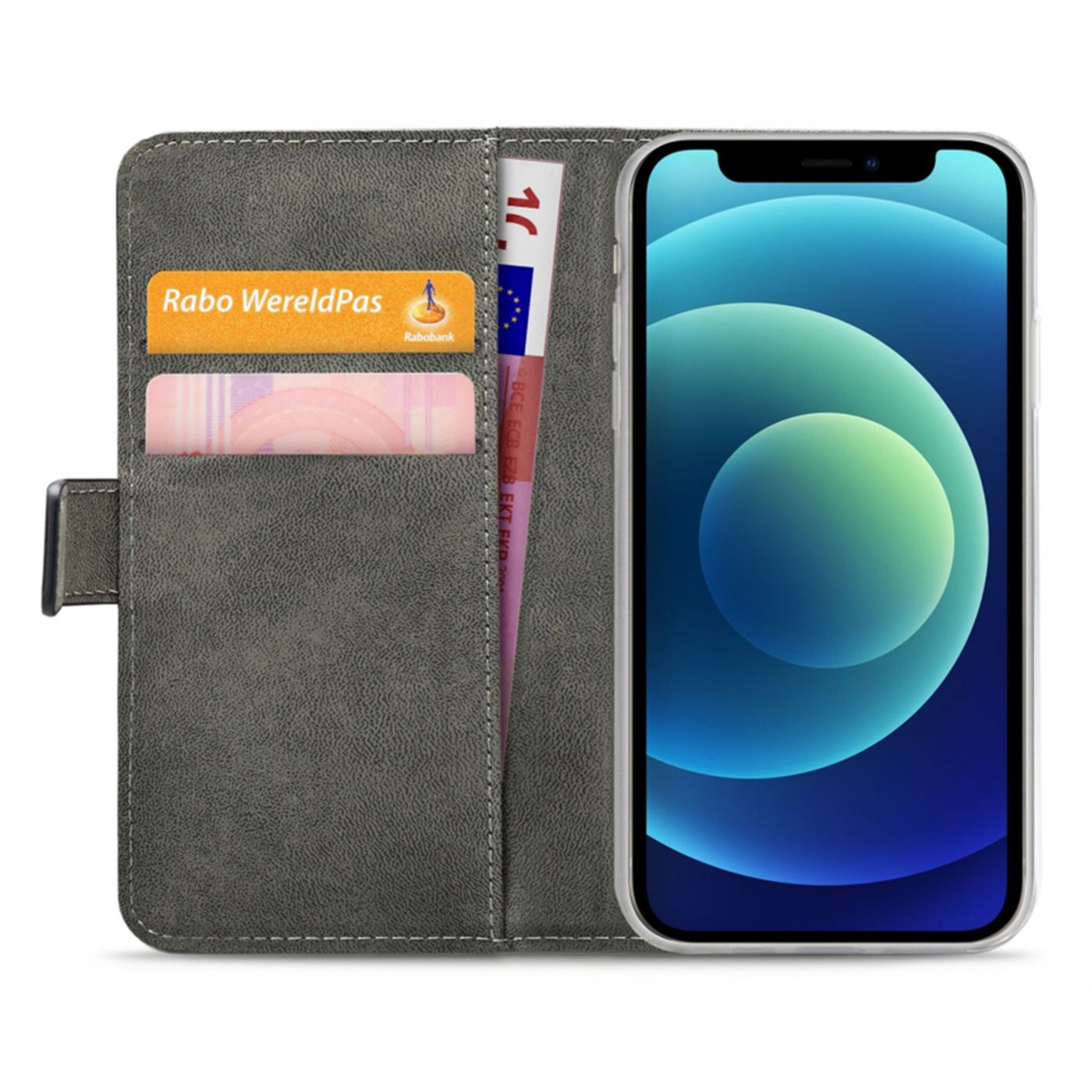 Mobilize Classic Gelly Wallet Book Case – Mobilskal för iPhone 12 mini Svart