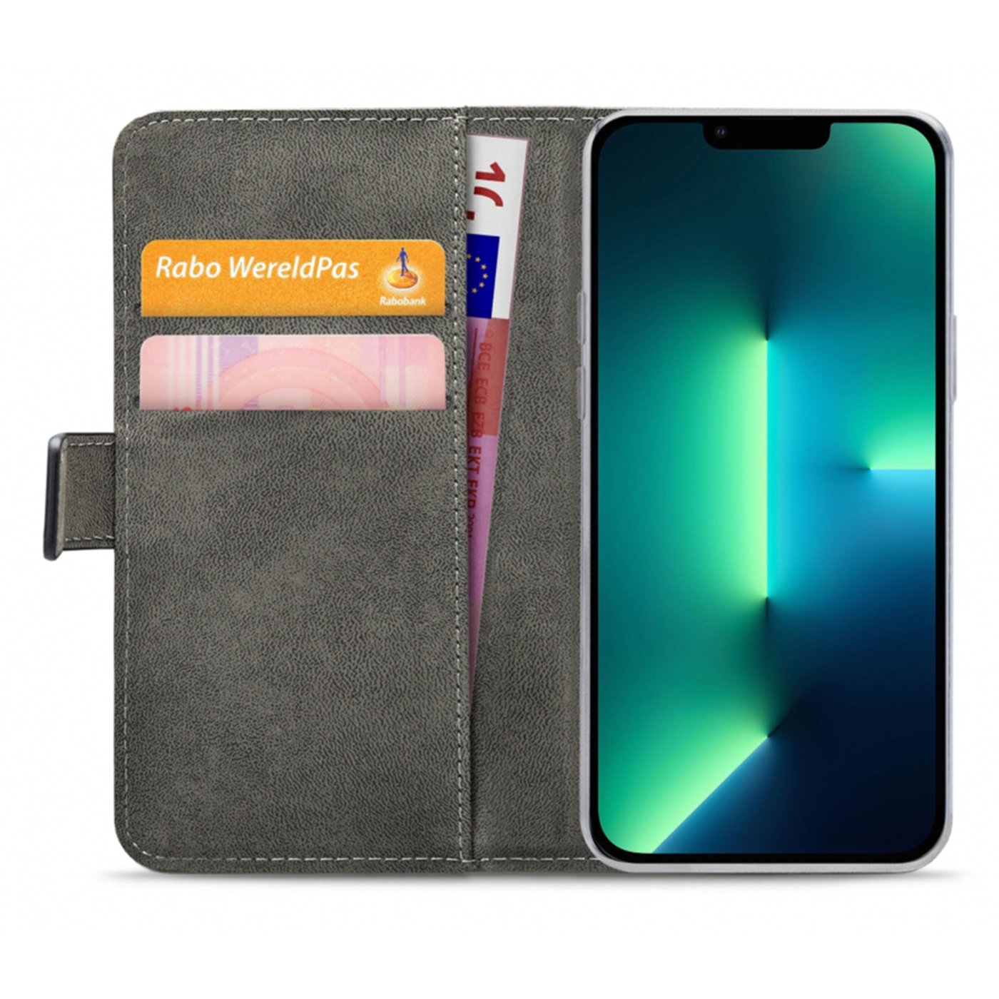 Mobilize Classic Gelly Wallet Book Case – Mobilskal för iPhone 13 Pro Max Svart