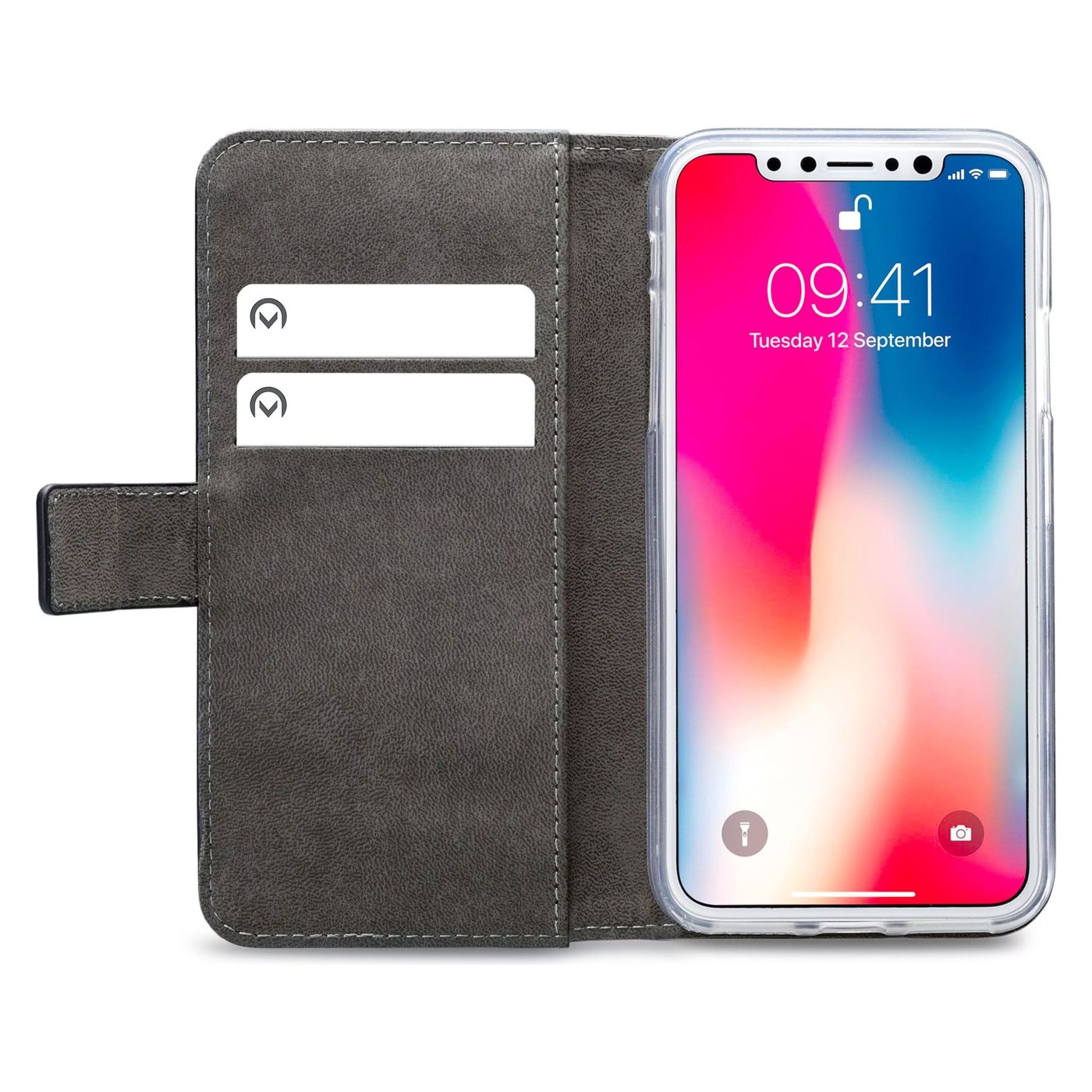 Mobilize Classic Gelly Wallet Book Case – Mobilskal för iPhone X/Xs Svart