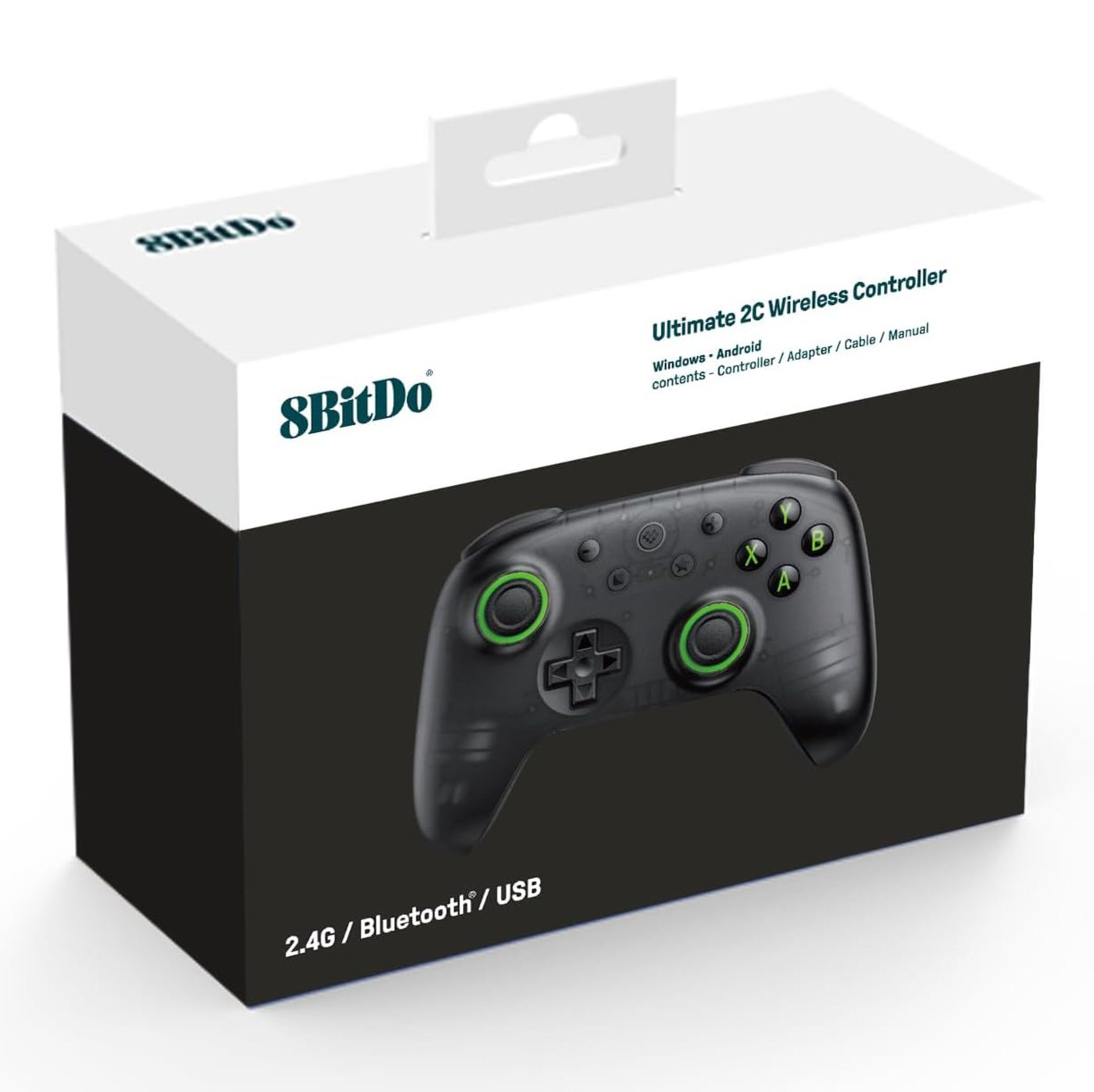 8Bitdo Ultimate 2C trådlös handkontroll – Transparent Black