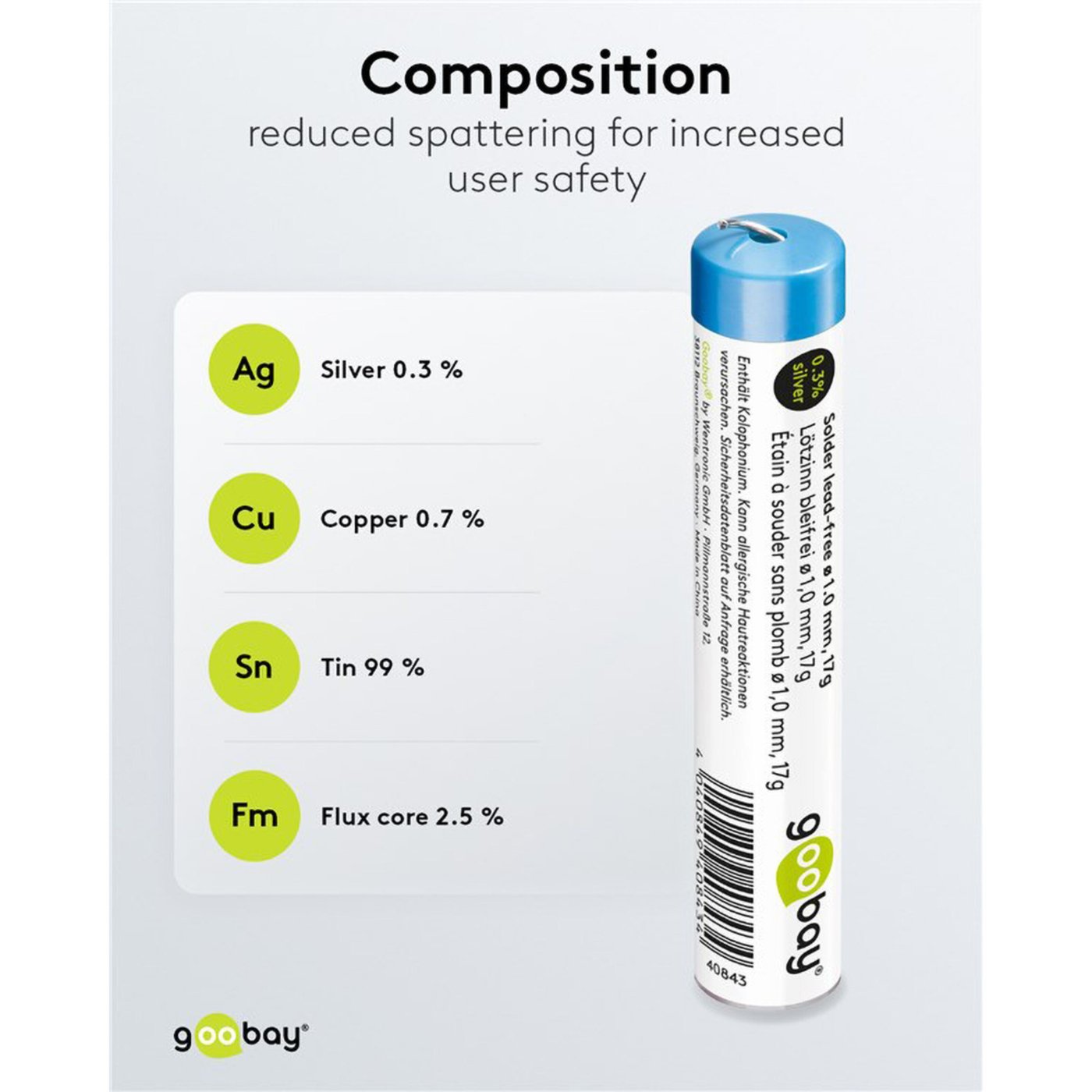 Blyfritt loddetinn Ø1 mm 17 g
