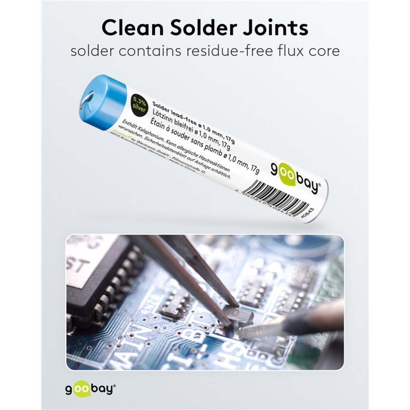 Blyfritt loddetinn Ø1 mm 17 g