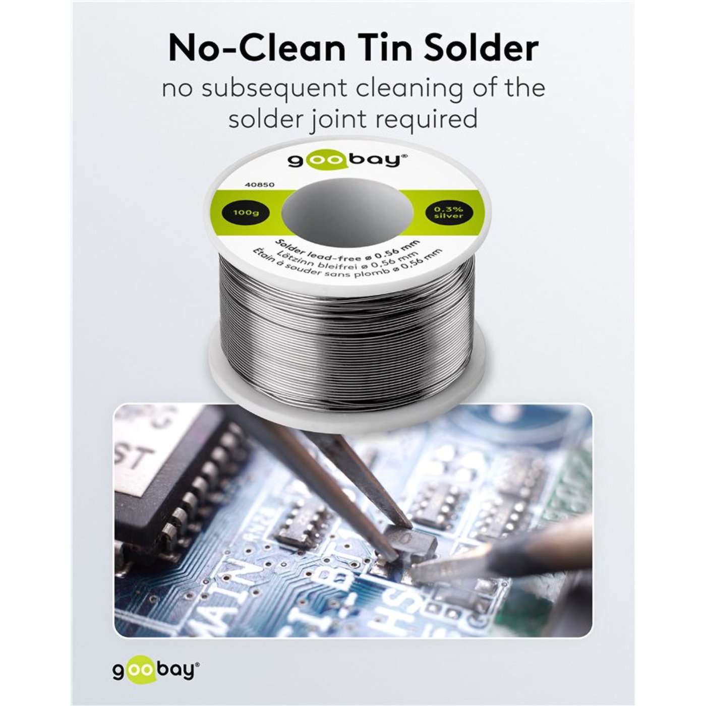 Blyfritt loddetinn Ø0,56 mm 100 g