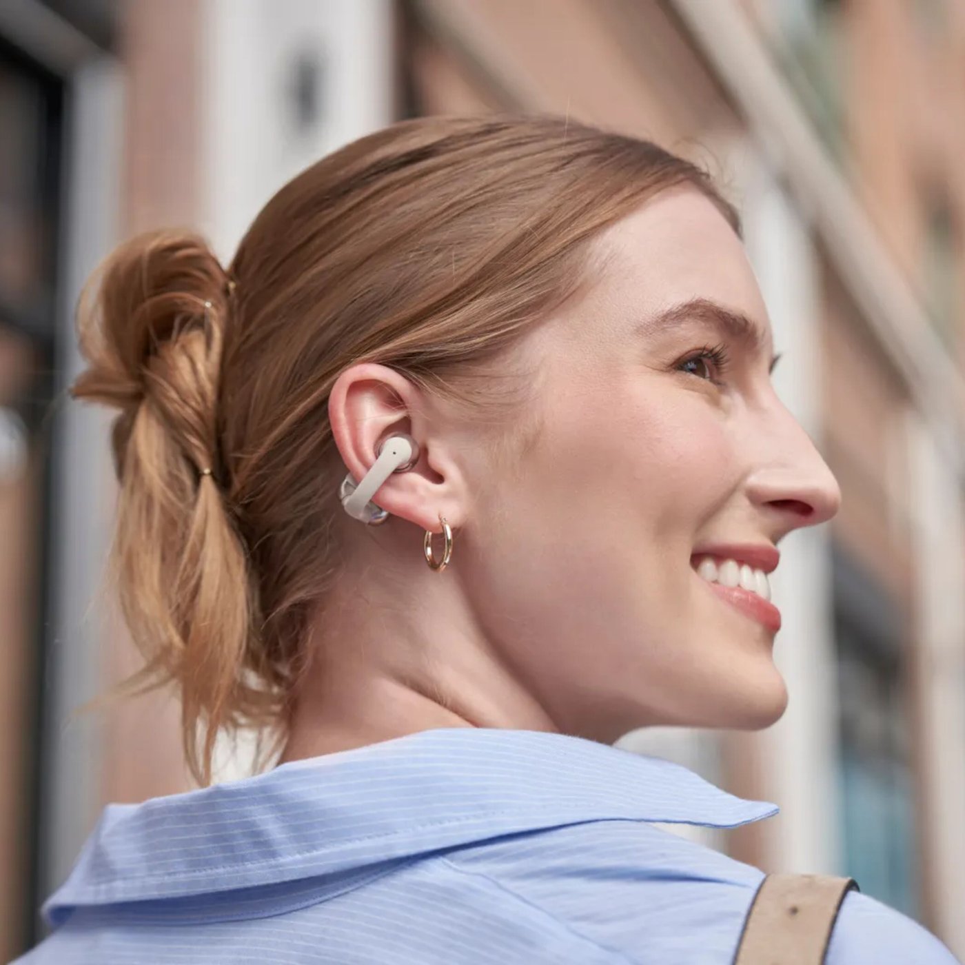 Shokz OpenDots One – trådløse åpne clip-on-hodetelefoner Grå