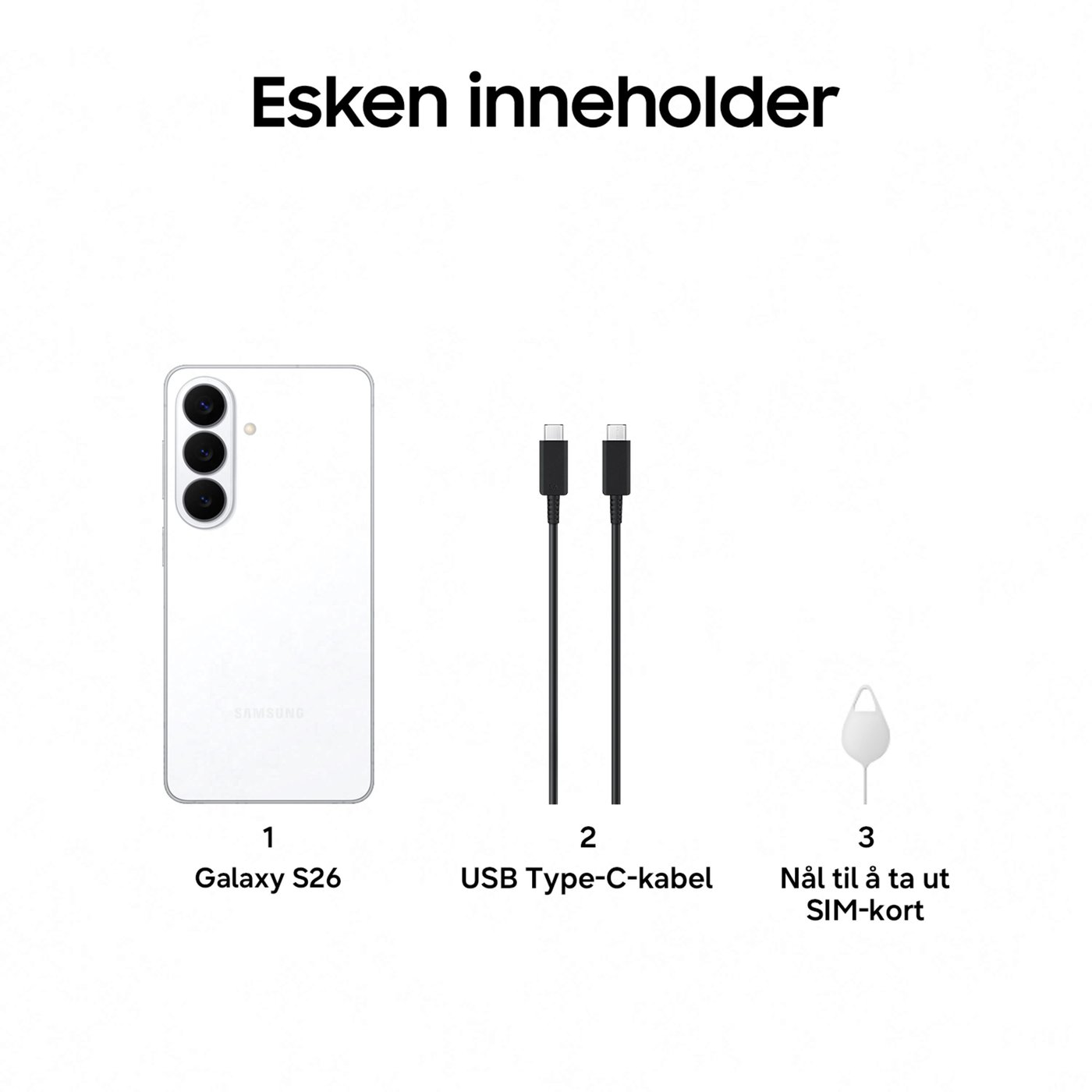 Samsung Galaxy S26 256GB Vit