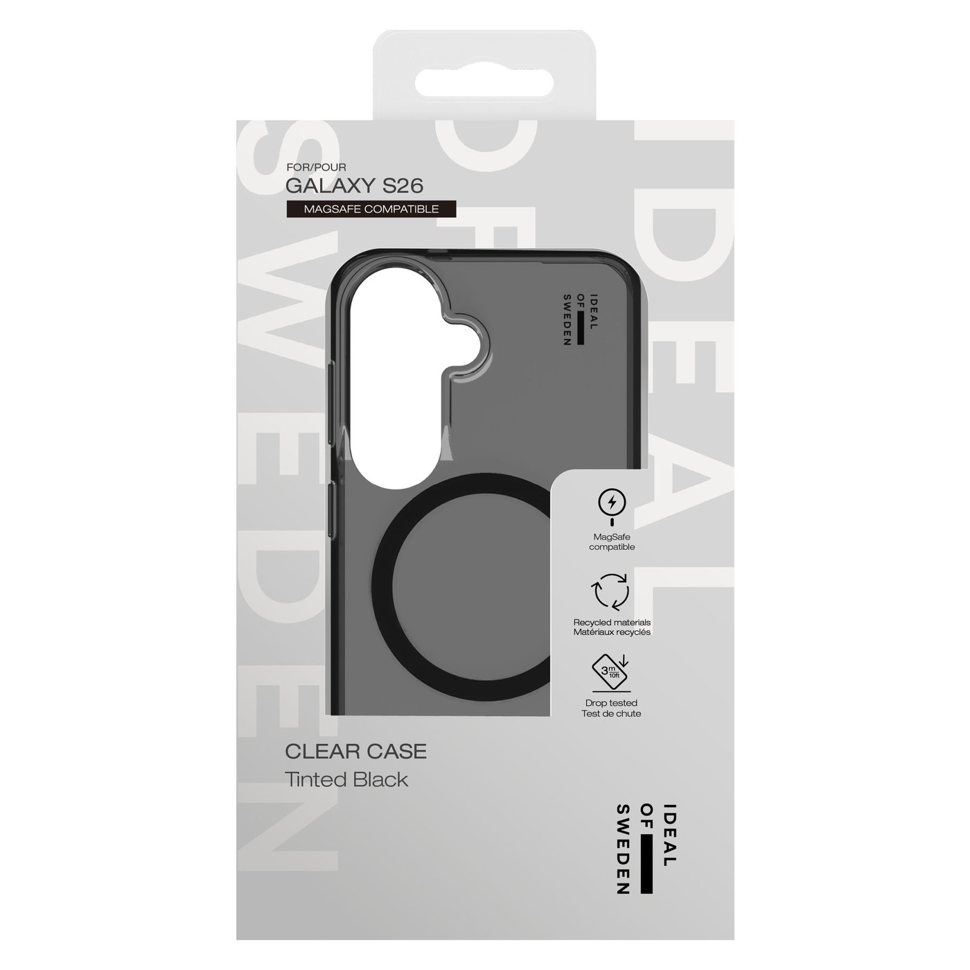 IDEAL OF SWEDEN Clear MagSafe Case – mobildeksel til Galaxy S26 Tinted Black