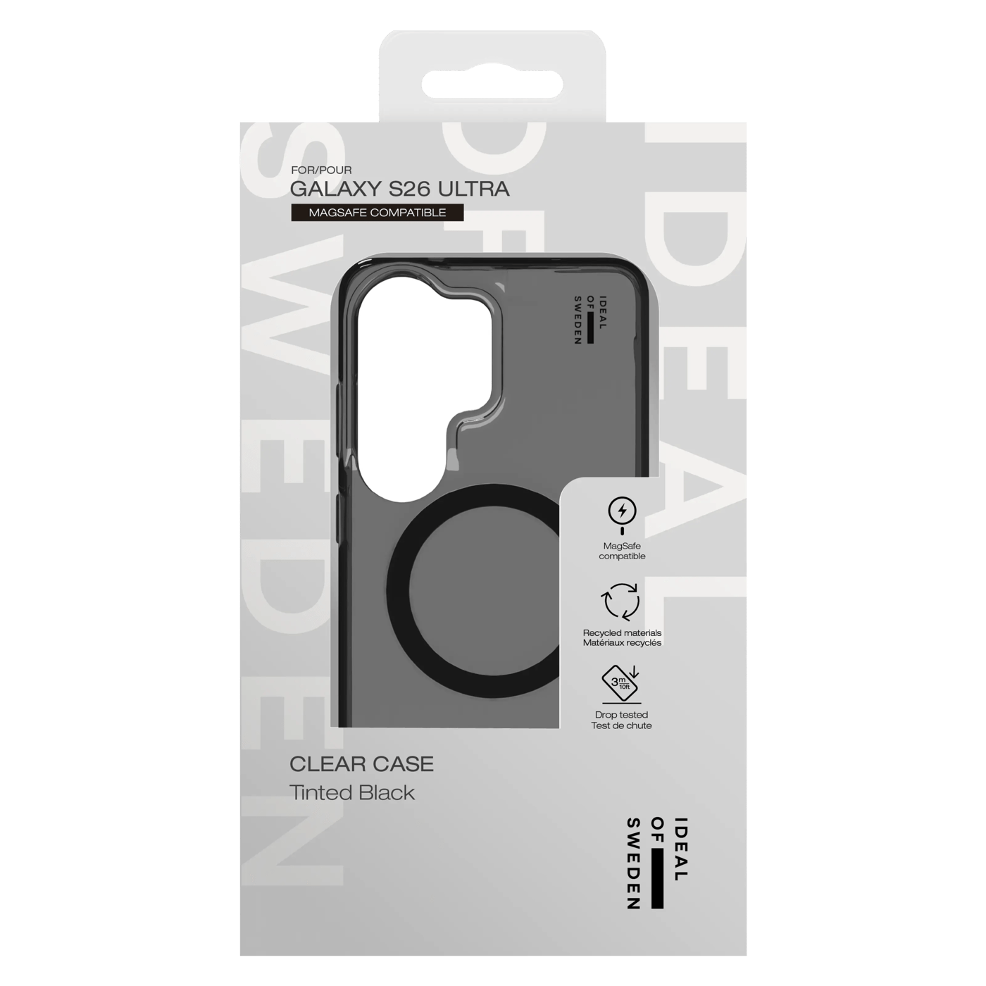 IDEAL OF SWEDEN Clear MagSafe Case – mobildeksel til Galaxy S26 Ultra Tinted Black