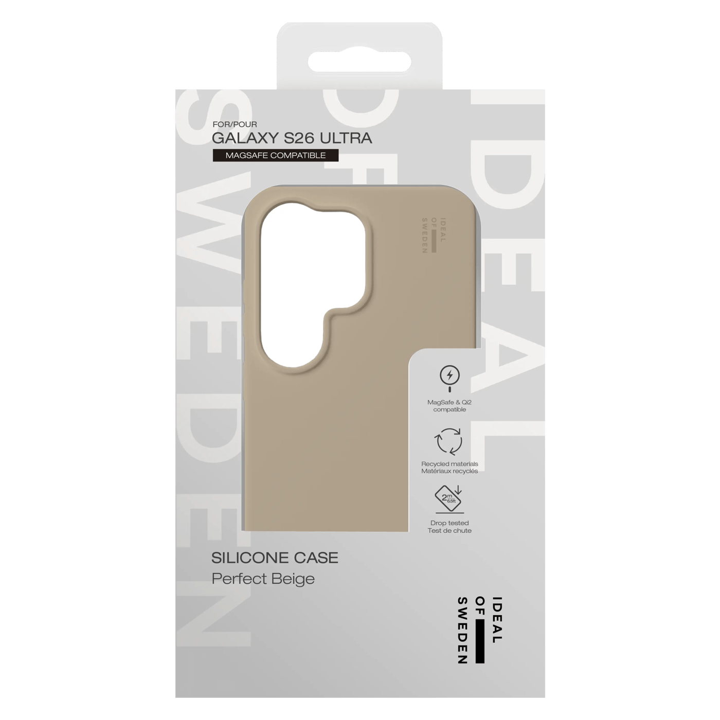 IDEAL OF SWEDEN Silicone MagSafe Case – mobildeksel til Galaxy S26 Ultra Perfect Beige