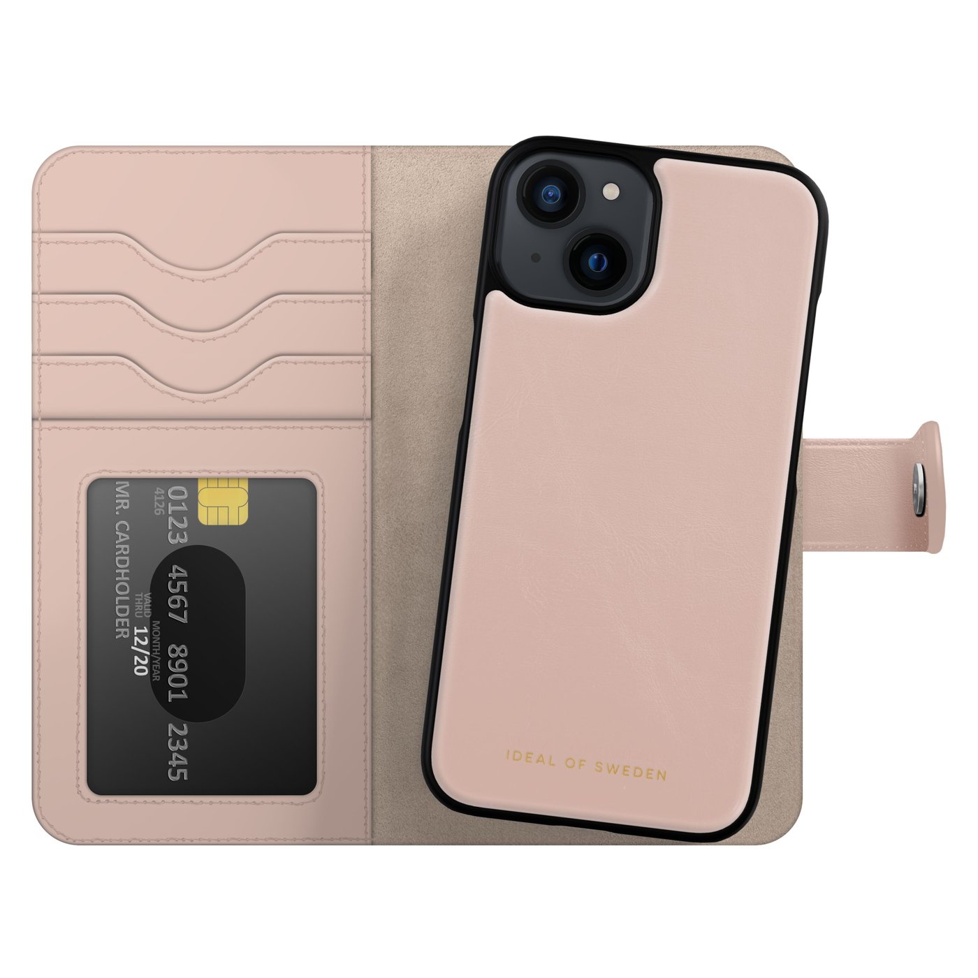 IDEAL OF SWEDEN Magnet Wallet+ - lommebokdeksel til iPhone 13, 14 og 16e Pink