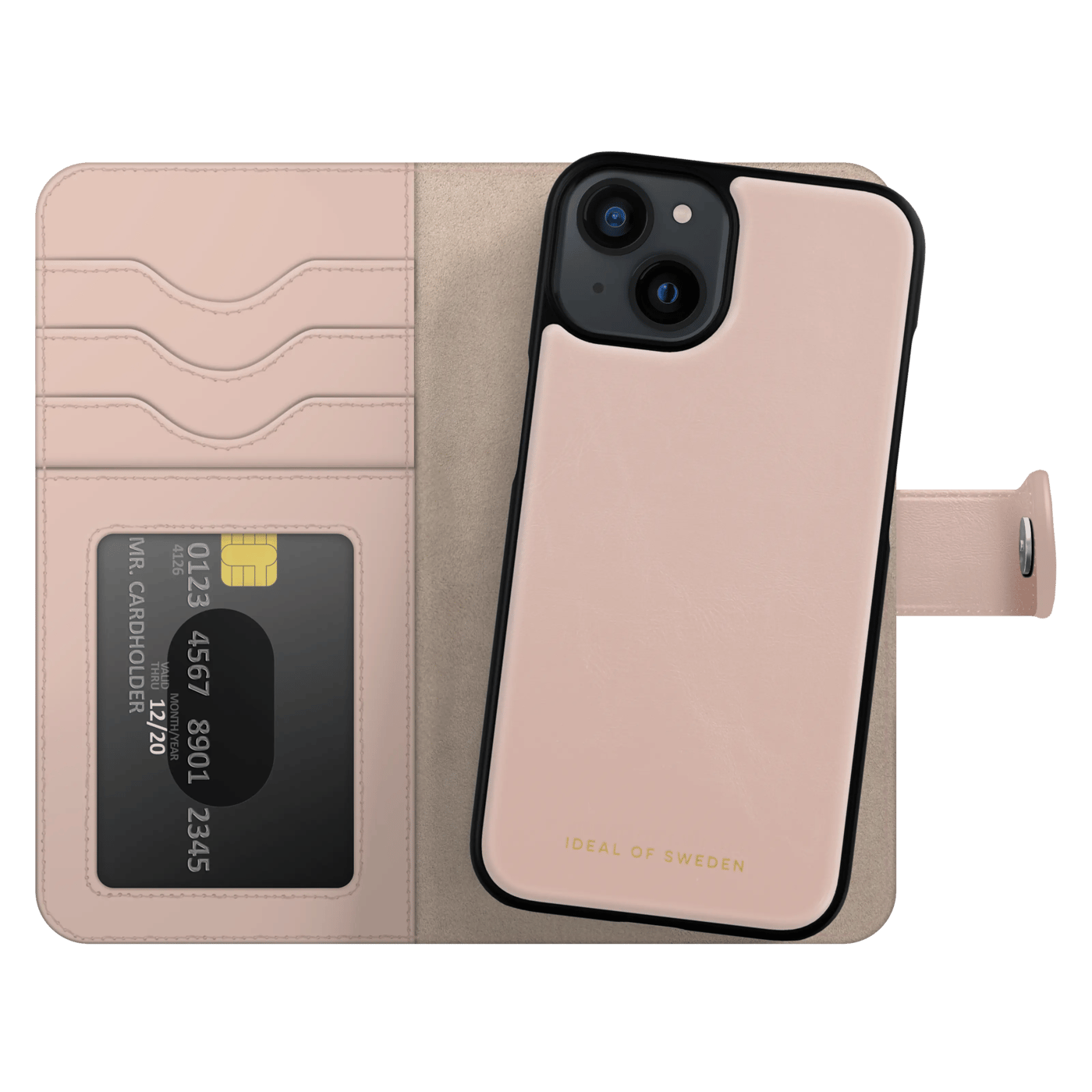 IDEAL OF SWEDEN Magnet Wallet+ - plånboksfodral till iPhone 13, 14 och 16e Pink