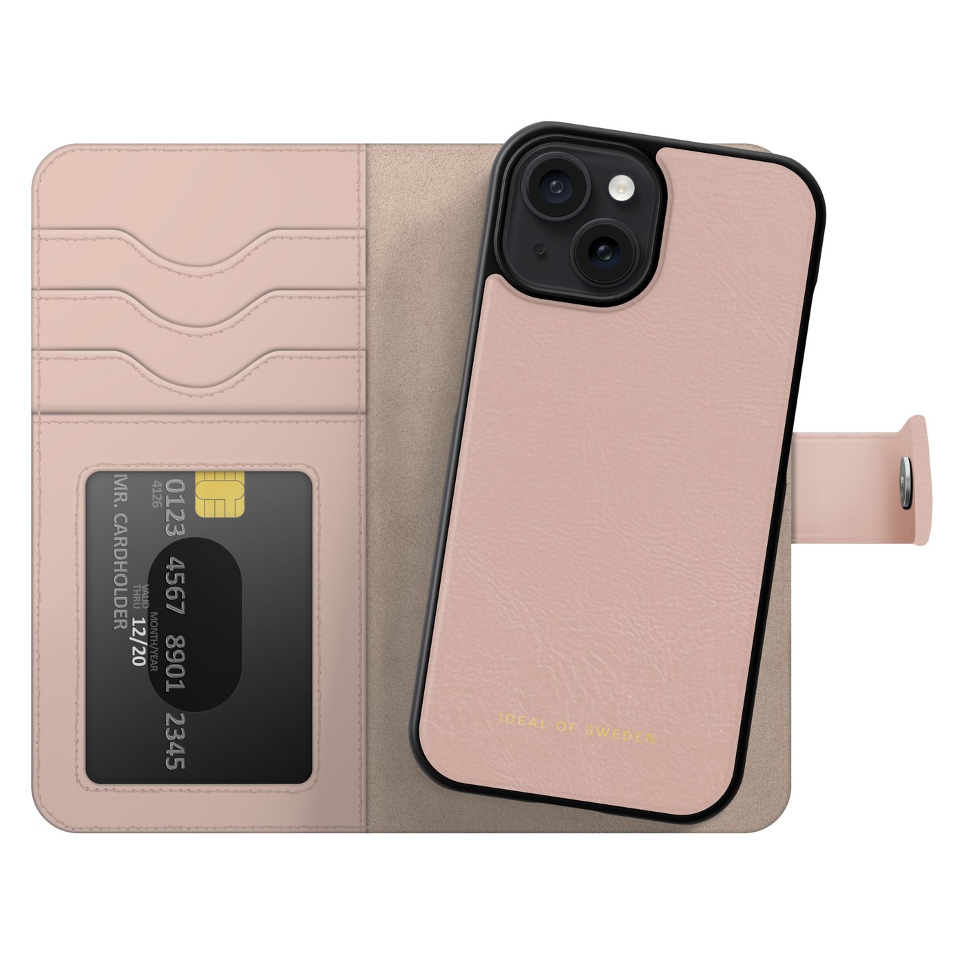 IDEAL OF SWEDEN Magnet Wallet+ - lommebokdeksel til iPhone 15 Pink