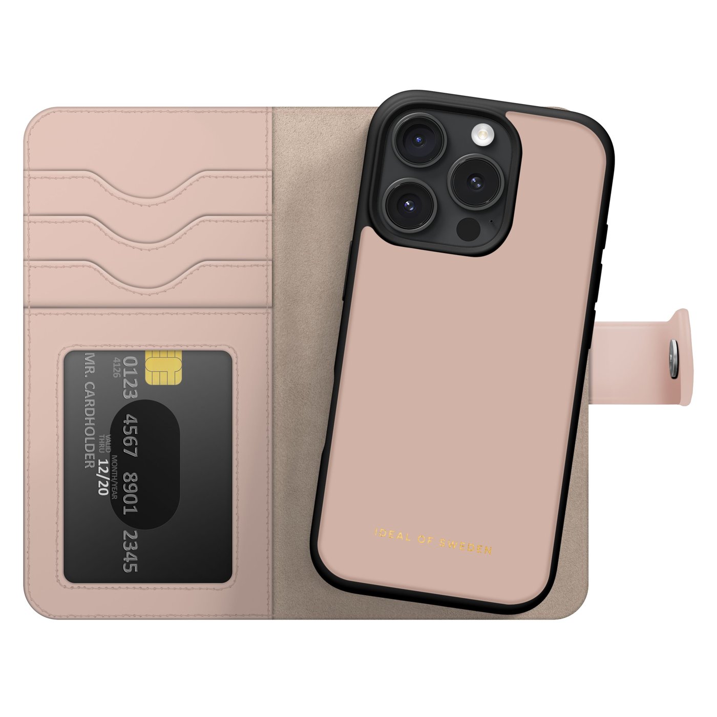 IDEAL OF SWEDEN Magnet Wallet+ - lommebokdeksel til iPhone 16 Pro Pink