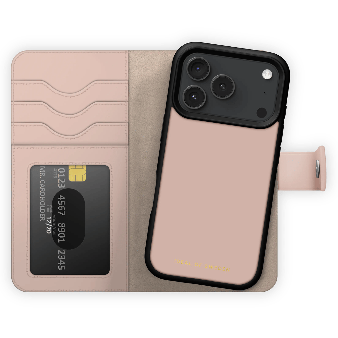 IDEAL OF SWEDEN Magnet Wallet+ - plånboksfodral till iPhone 17 Pro / 18 Pro Pink