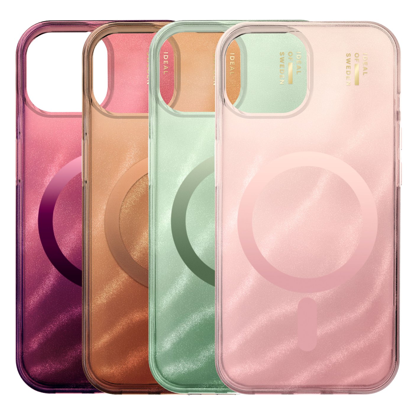 IDEAL OF SWEDEN Clear MagSafe Case – mobildeksel til iPhone 13, 14, 15 og 16e Sage Green