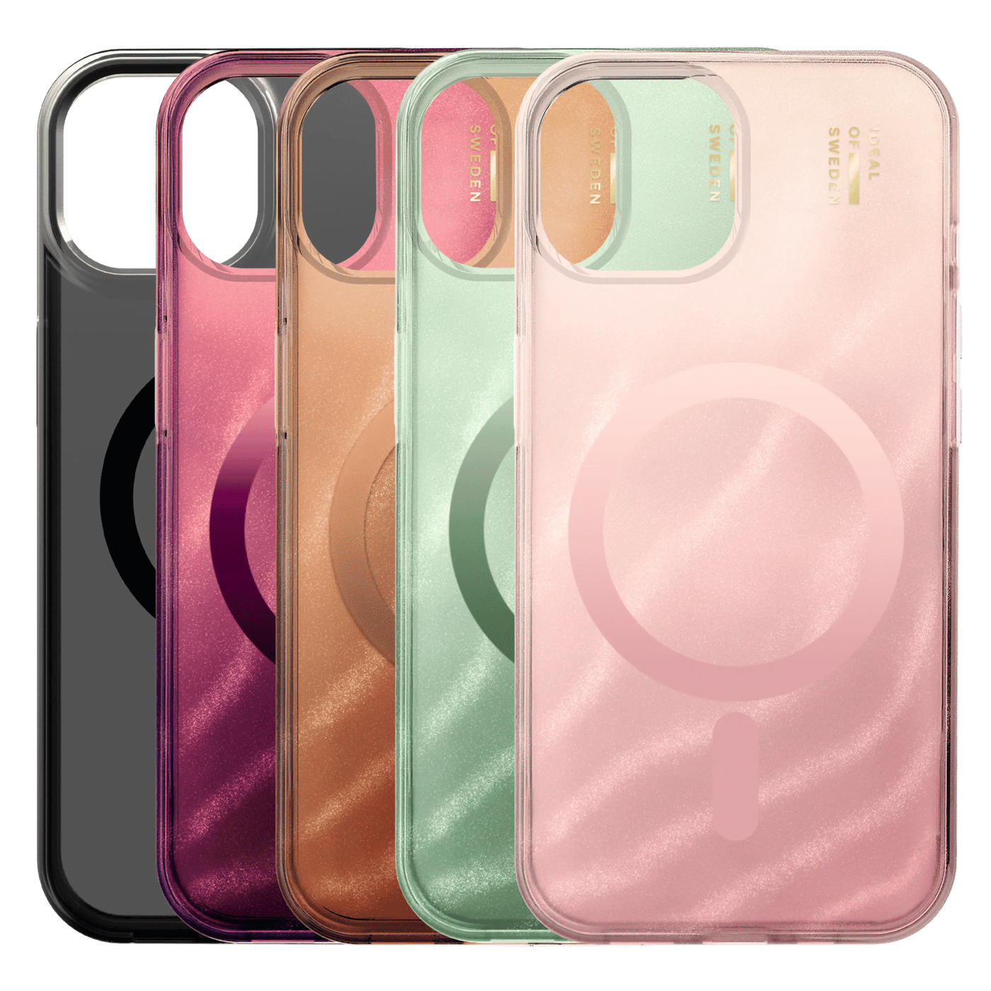 IDEAL OF SWEDEN Clear MagSafe Case for iPhone 13, 14, 15, 16e og 17e Sage Green