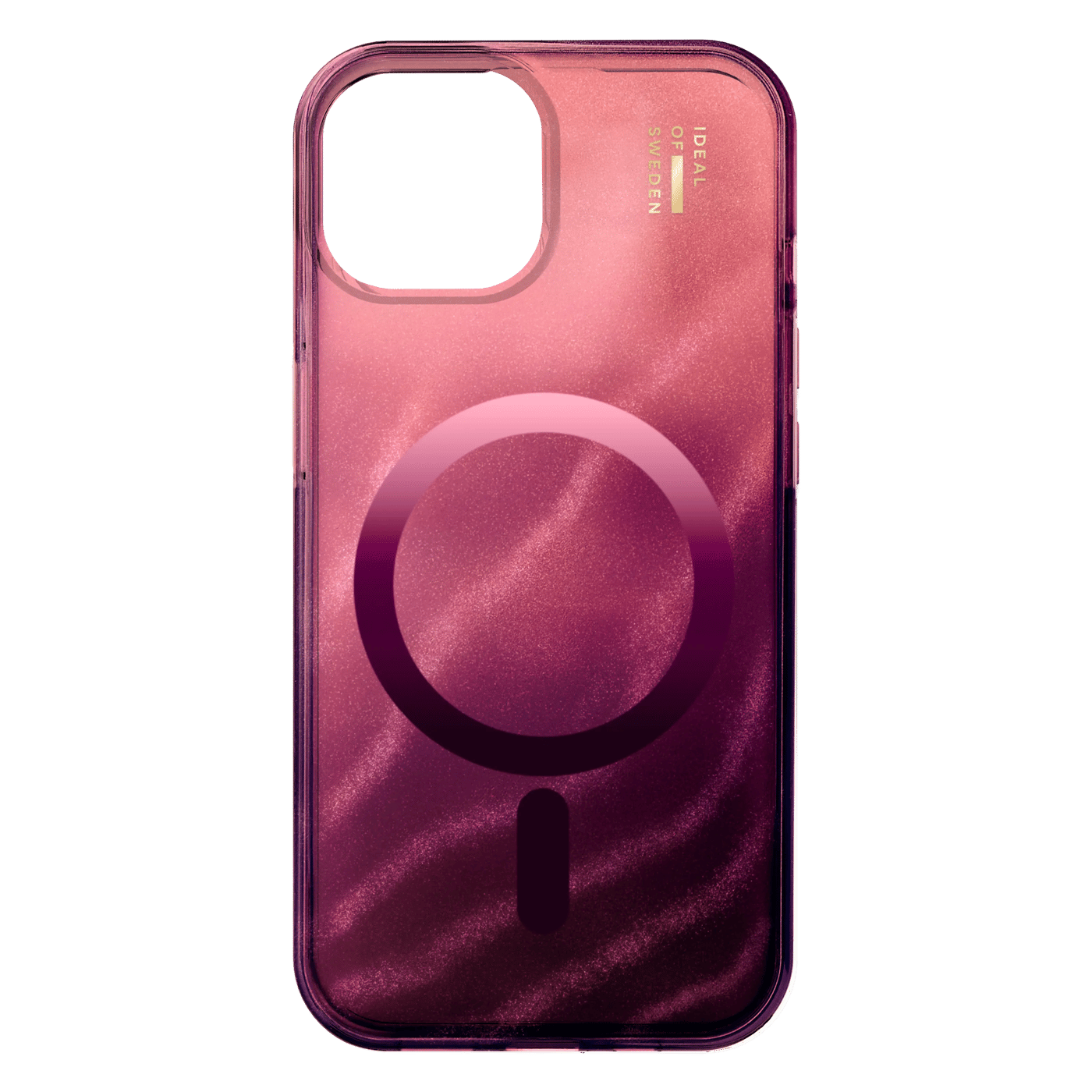 IDEAL OF SWEDEN Clear MagSafe Case för iPhone 13, 14, 15, 16e och 17e Cherry Lacquer