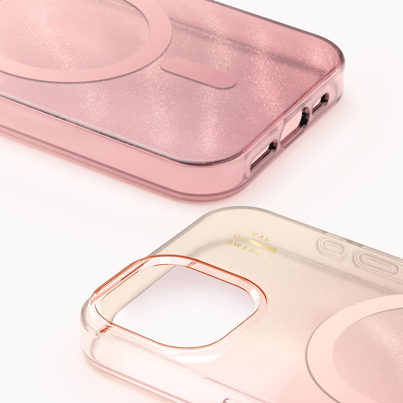IDEAL OF SWEDEN Clear MagSafe Case – mobildeksel til iPhone 13, 14, 15 og 16e Rose Blush
