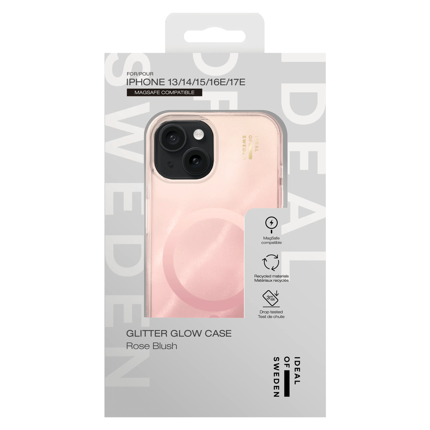 IDEAL OF SWEDEN Clear MagSafe Case för iPhone 13, 14, 15, 16e och 17e Rose Blush