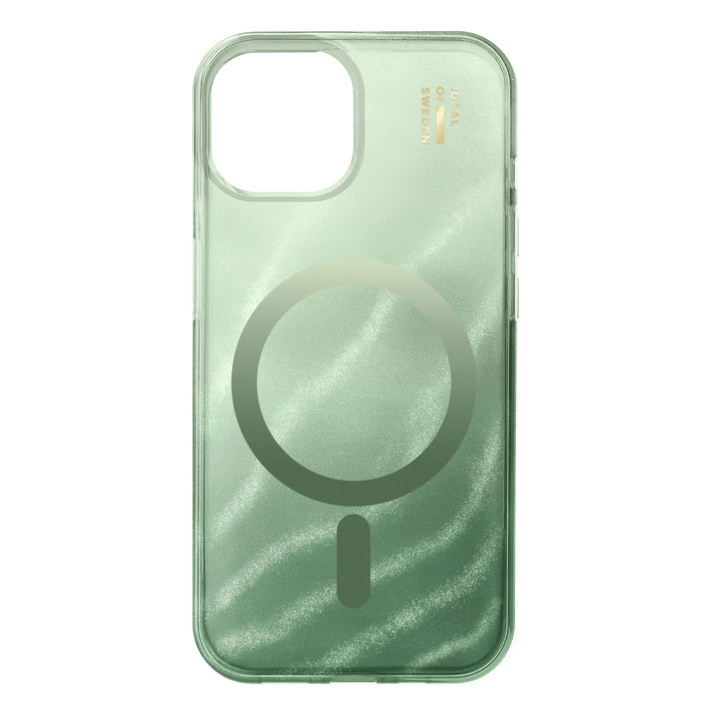IDEAL OF SWEDEN Clear MagSafe Case for iPhone 13, 14, 15, 16e og 17e Sage Green