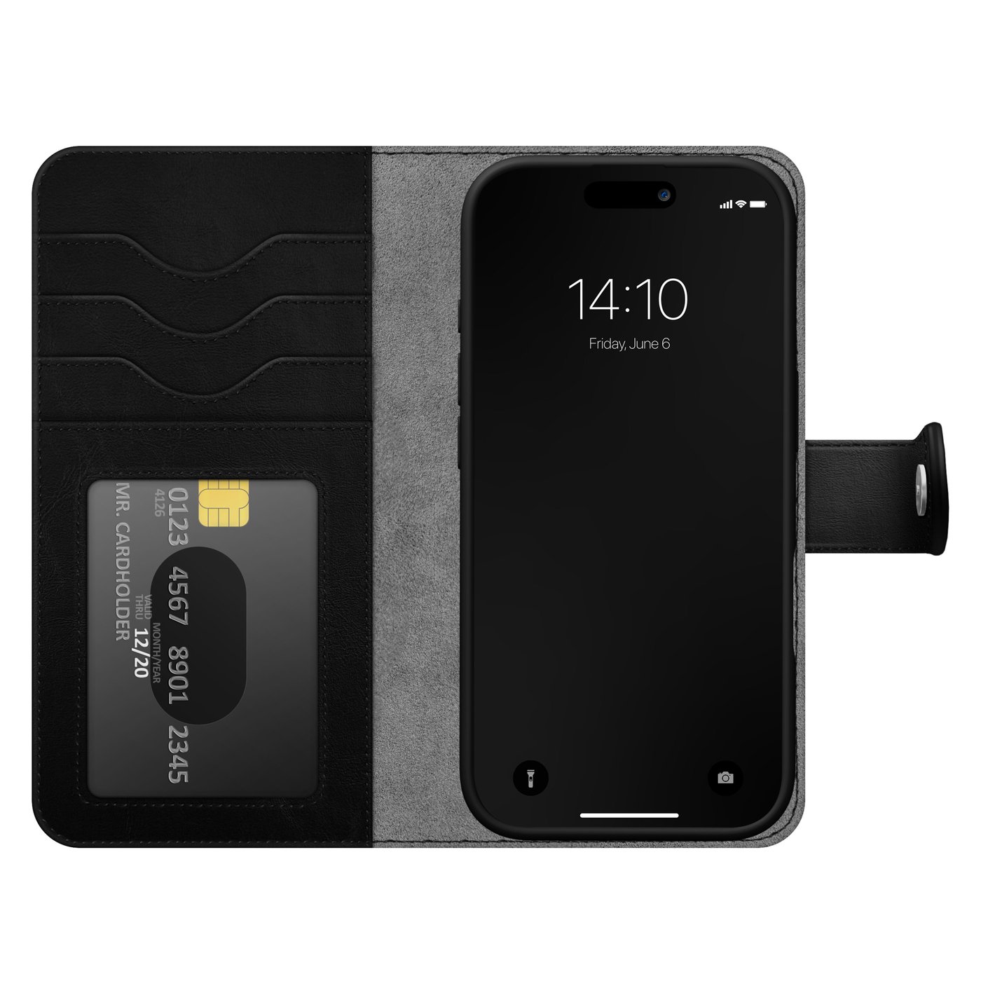 IDEAL OF SWEDEN Magnet Wallet+ - lommebokdeksel til iPhone 17 Pro Max Black