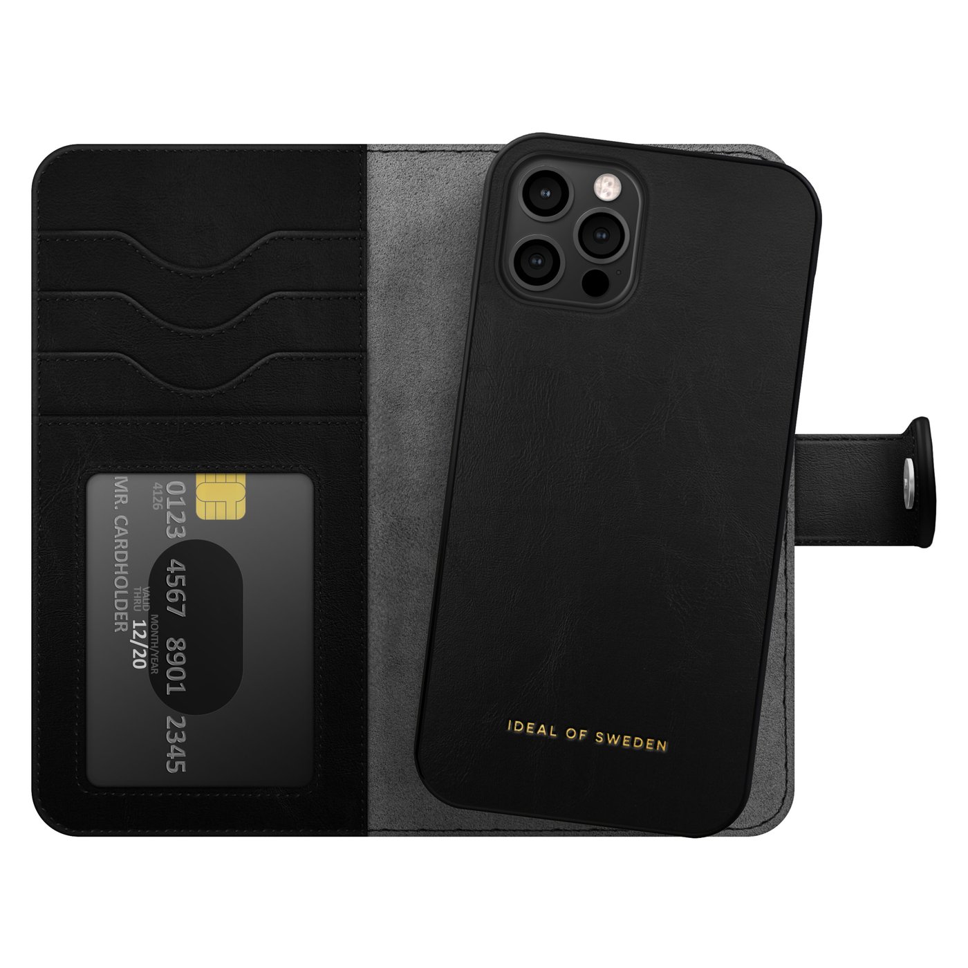 IDEAL OF SWEDEN Magnet Wallet+ - lommebokdeksel til iPhone 12/12 Pro Black