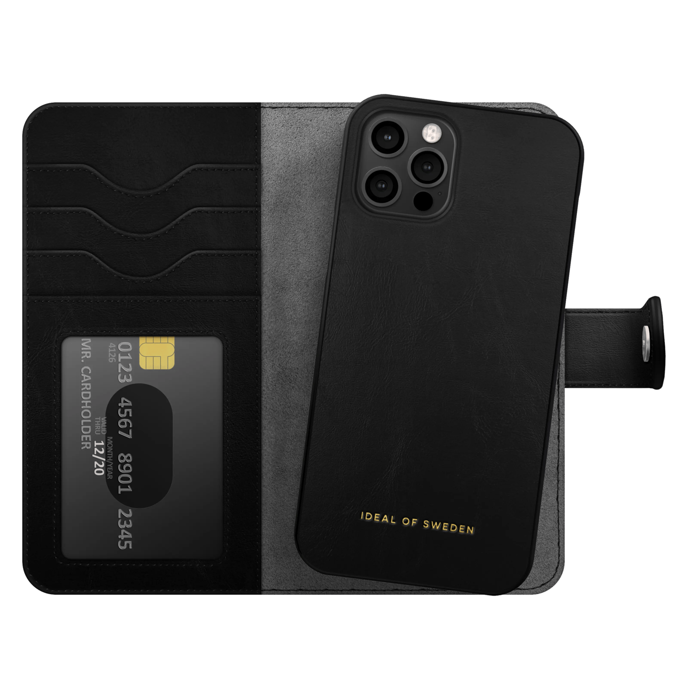 IDEAL OF SWEDEN Magnet Wallet+ plånboksfodral iPhone 12/12 Pro Black