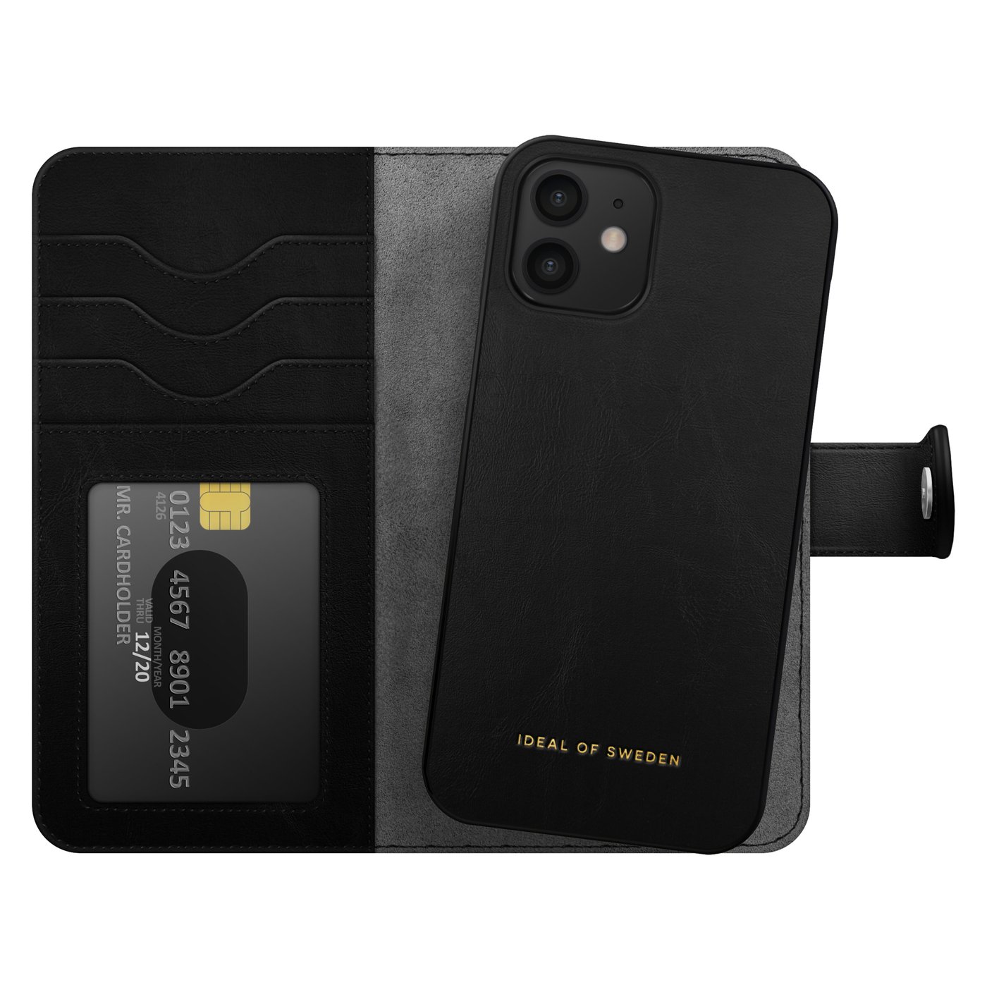 IDEAL OF SWEDEN Magnet Wallet+ - lommebokdeksel til iPhone 12/12 Pro Black