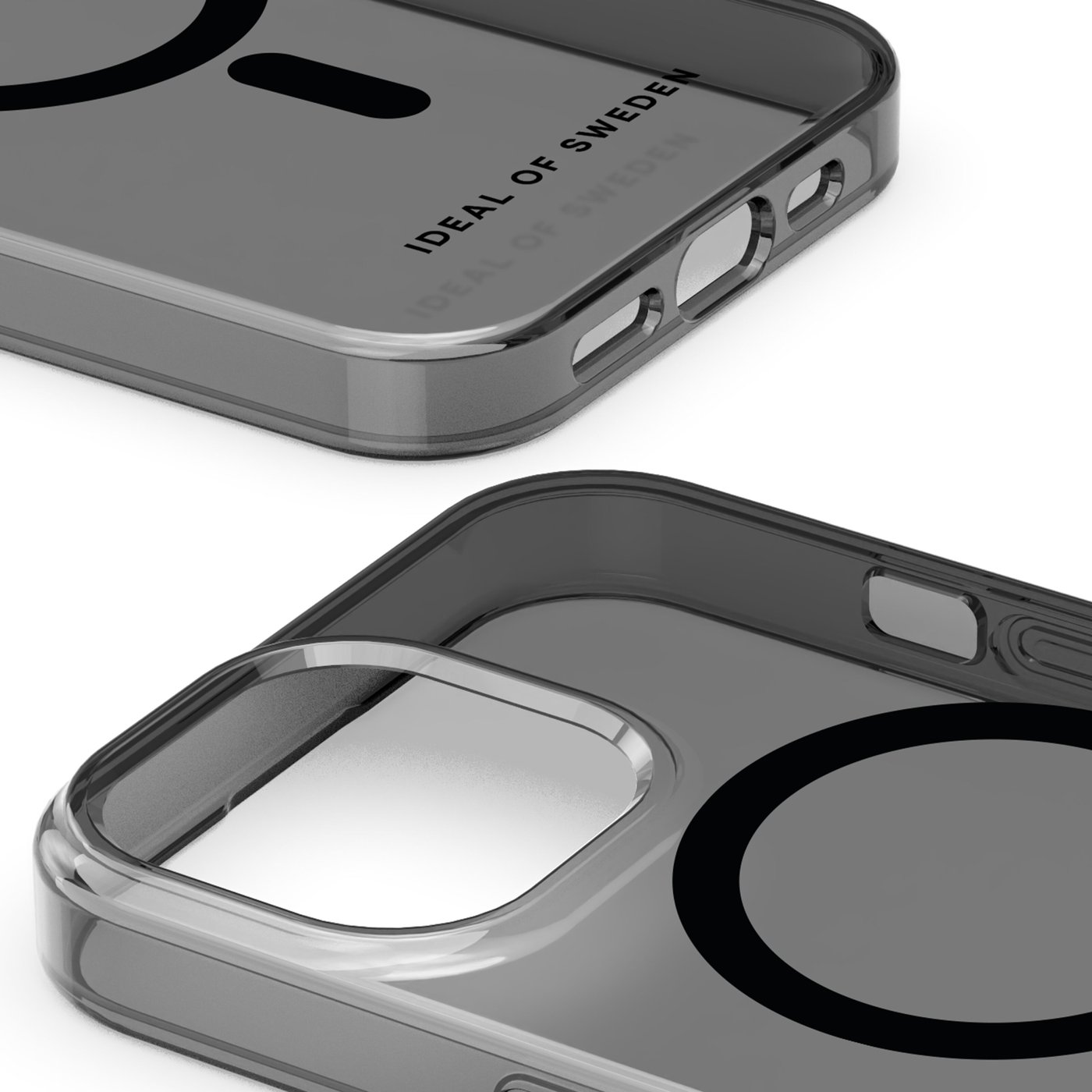 IDEAL OF SWEDEN Clear MagSafe Case – mobildeksel til iPhone 13, 14, 15 og 16e Tinted Black