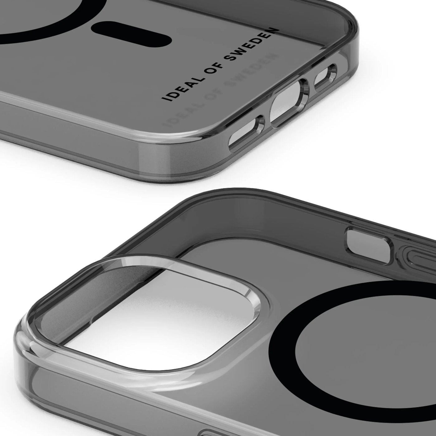 IDEAL OF SWEDEN Clear MagSafe Case for iPhone 13, 14, 15, 16e og 17e Tinted Black