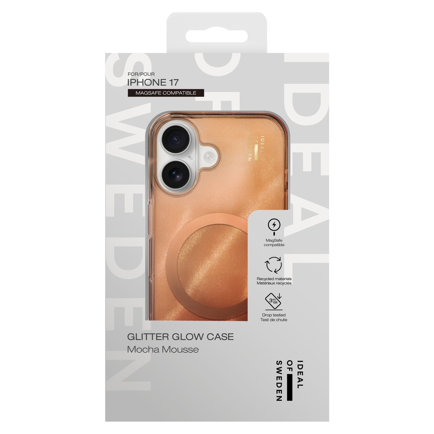 IDEAL OF SWEDEN Clear MagSafe Case – mobildeksel til iPhone 17 Mocha Mousse